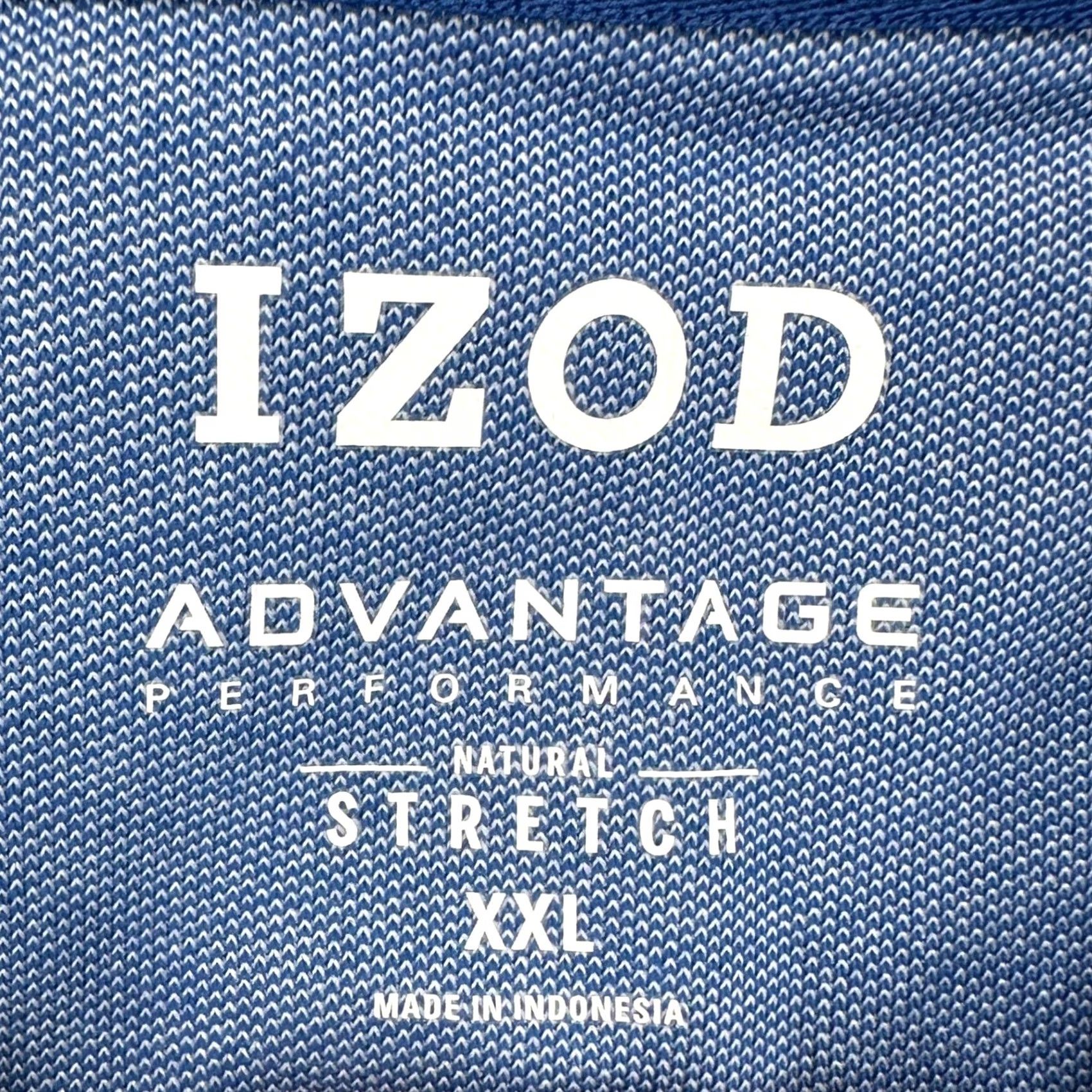 Izod VINTAGE Izod Advantage Mens Polo Shirt 2XL Blue White Performance Stretch Rugby Logo NEW Size US XXL / EU 58 / 5 - 4 Thumbnail
