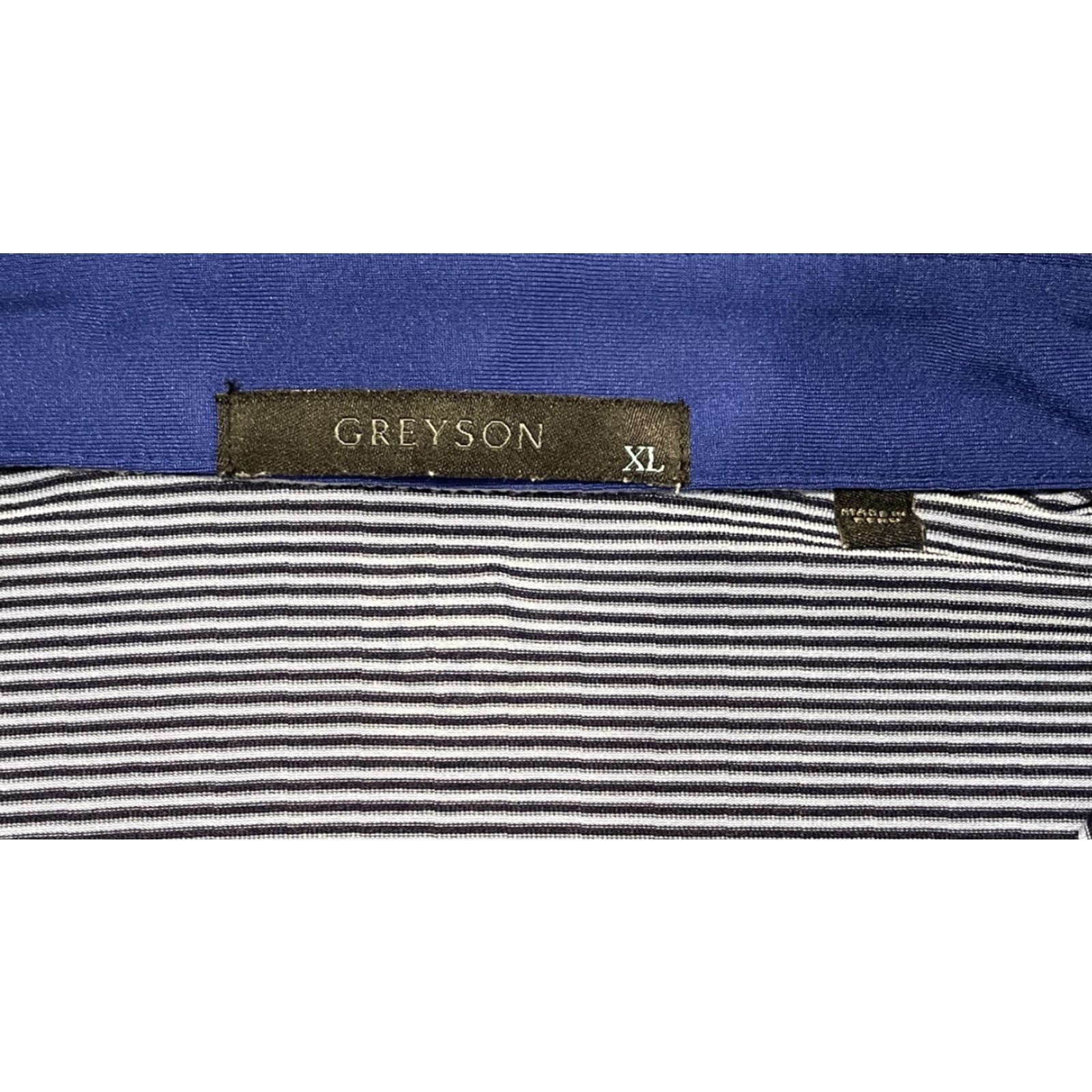 Vintage Greyson Polo Shirt Men XL Performance Golf Blue Striped Adult Regular Short Sleeve Men’s Size US XL / EU 56 / 4 - 3 Thumbnail
