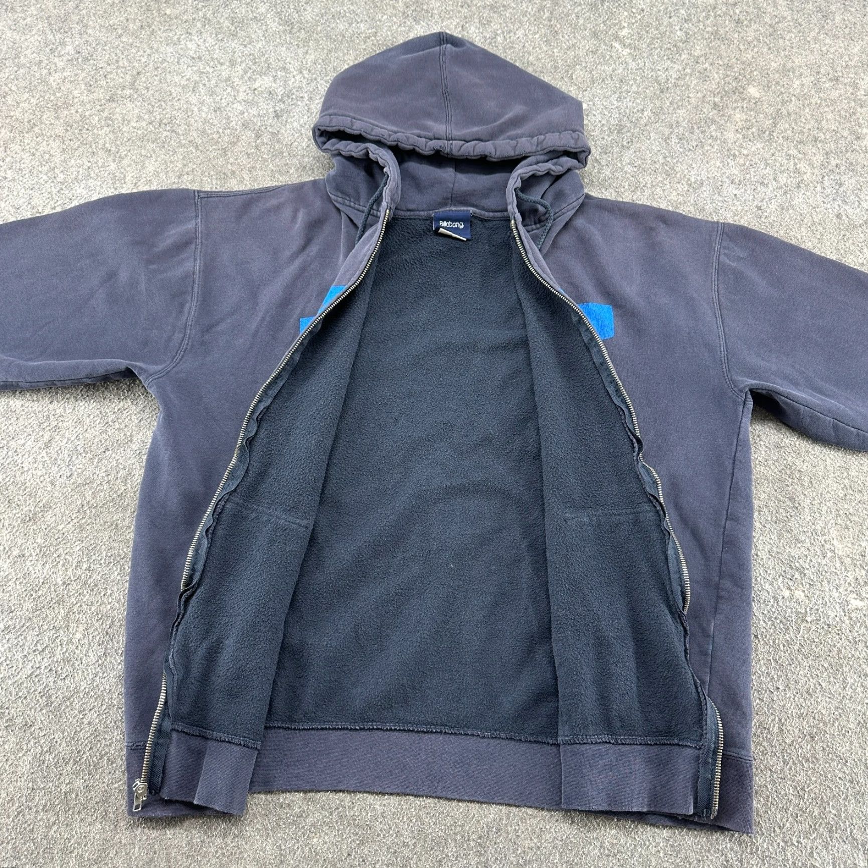Billabong VINTAGE Billabong Hoodie Men XL Blue Full Zip Wave Surf Distressed Sun Faded 90s Mens Size US XL / EU 56 / 4 - 2 Thumbnail