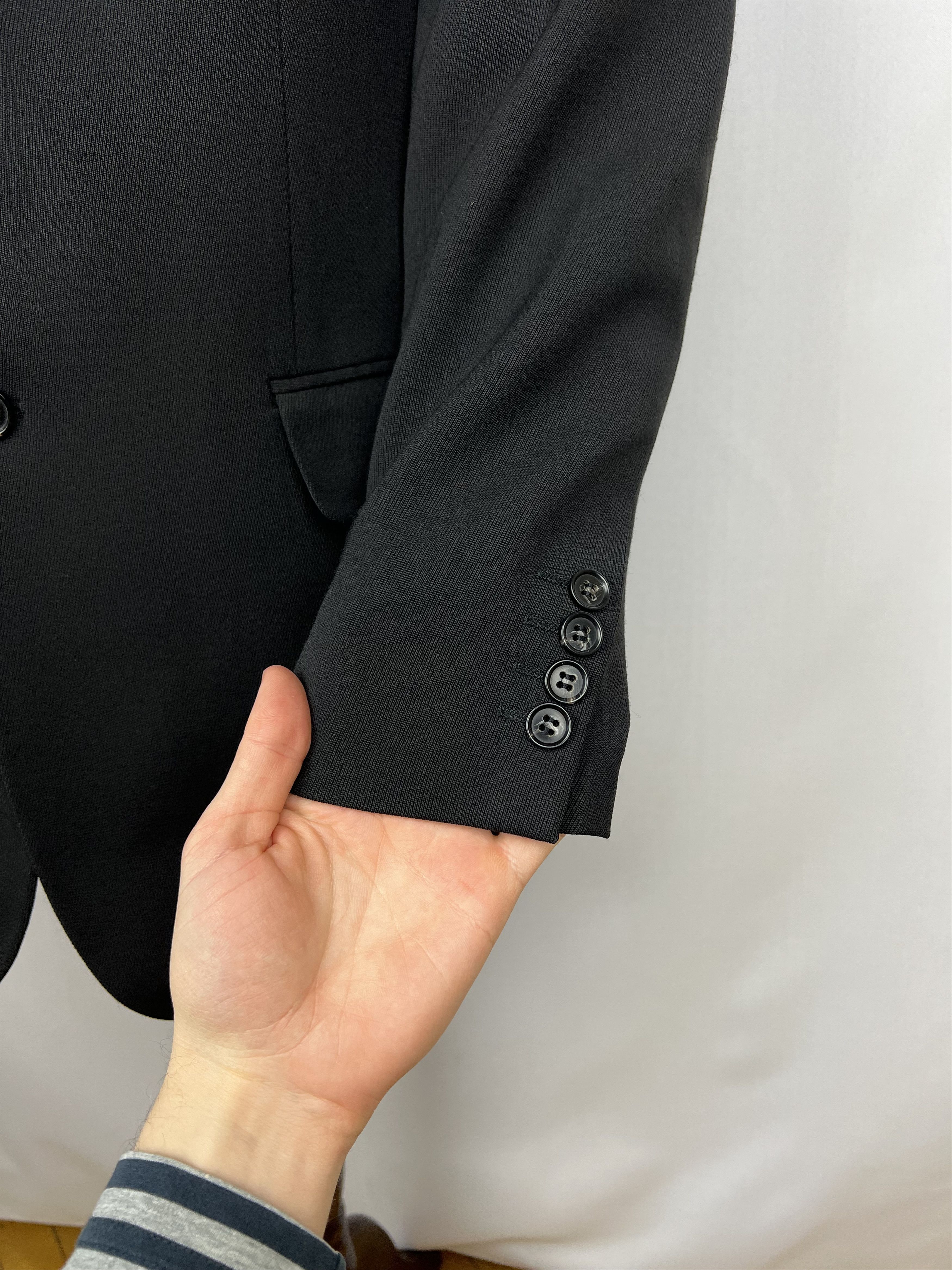 Yves Saint Laurent Vintage Solid Classic-Fit Wool Sport Coat Blazer Size 42R - 7 Thumbnail