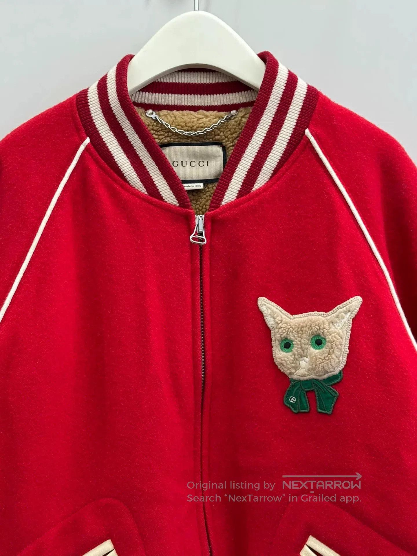 Gucci gucci wool baseball jacket with cat design. Size US L / EU 52-54 / 3 - 3 Thumbnail