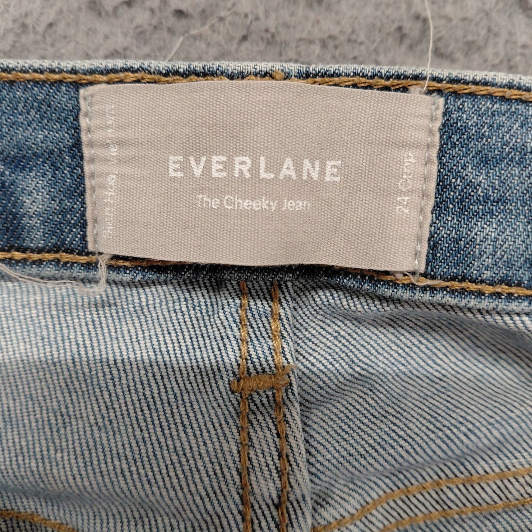 Everlane Everlane Jeans Womens 24 Blue Cheeky Curvy 90s Cropped Ankle High Rise Shirt? Size 42" / US 20 - 3 Thumbnail