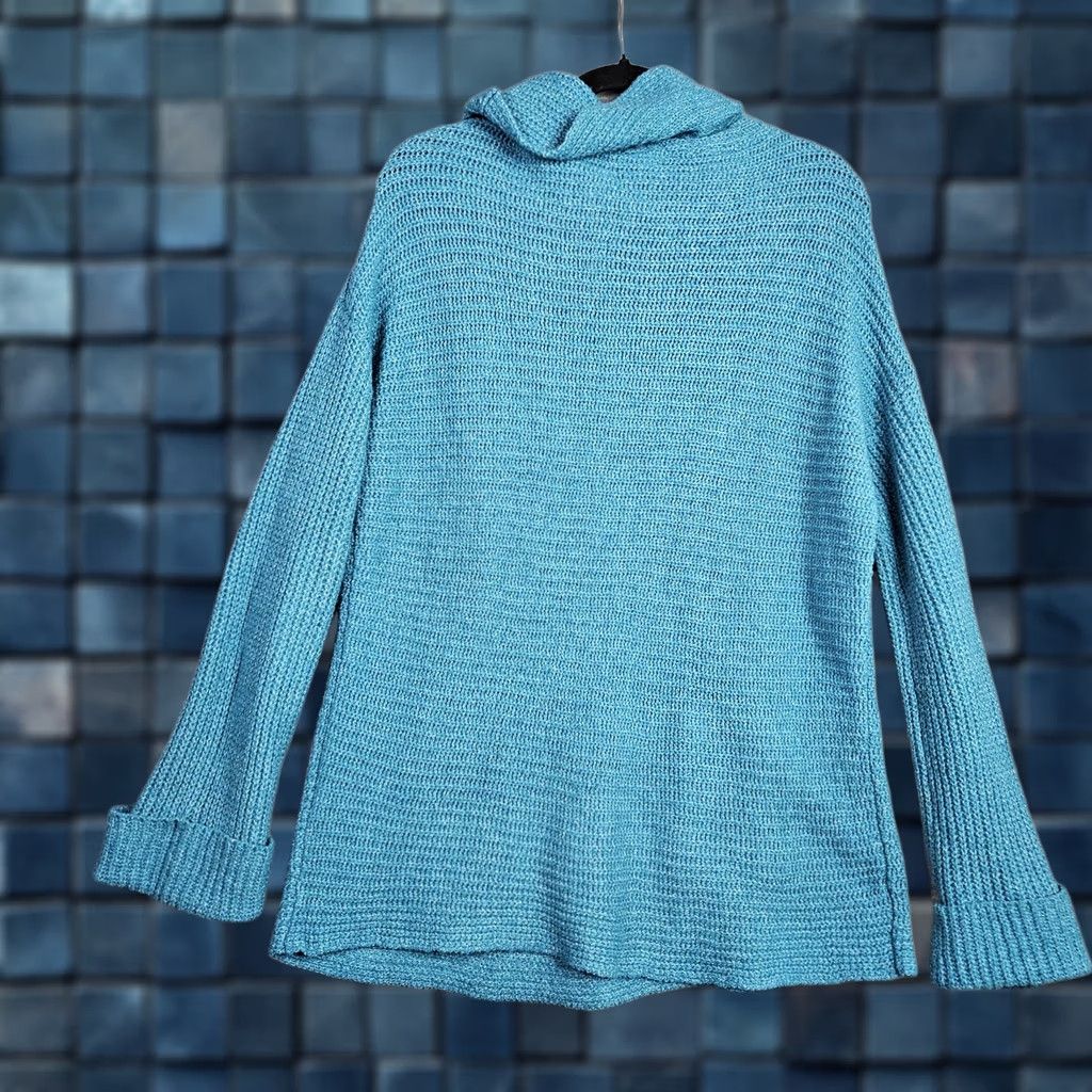 Anthropologie Anthropologie Sweater Shirt Womens XS Blue Cowl Neck Knit Pullover Size XS / US 0-2 / IT 36-38 - 1 Thumbnail