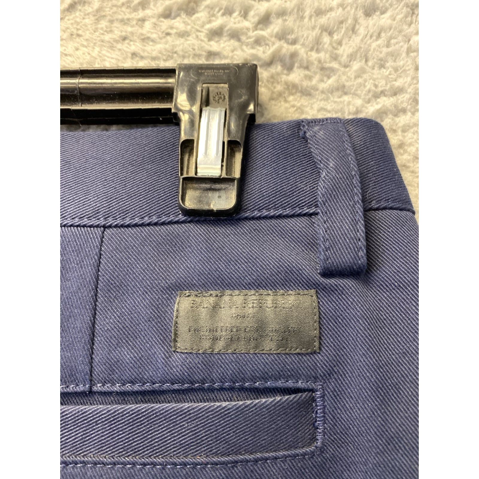 Banana Republic Banana Republic Men’s Chino Pants Slim 35x30 Navy Blue Stretch Cotton Flat Front 97% Cotton 3% Spandex Pants Men’s Size US 35 - 7 Thumbnail