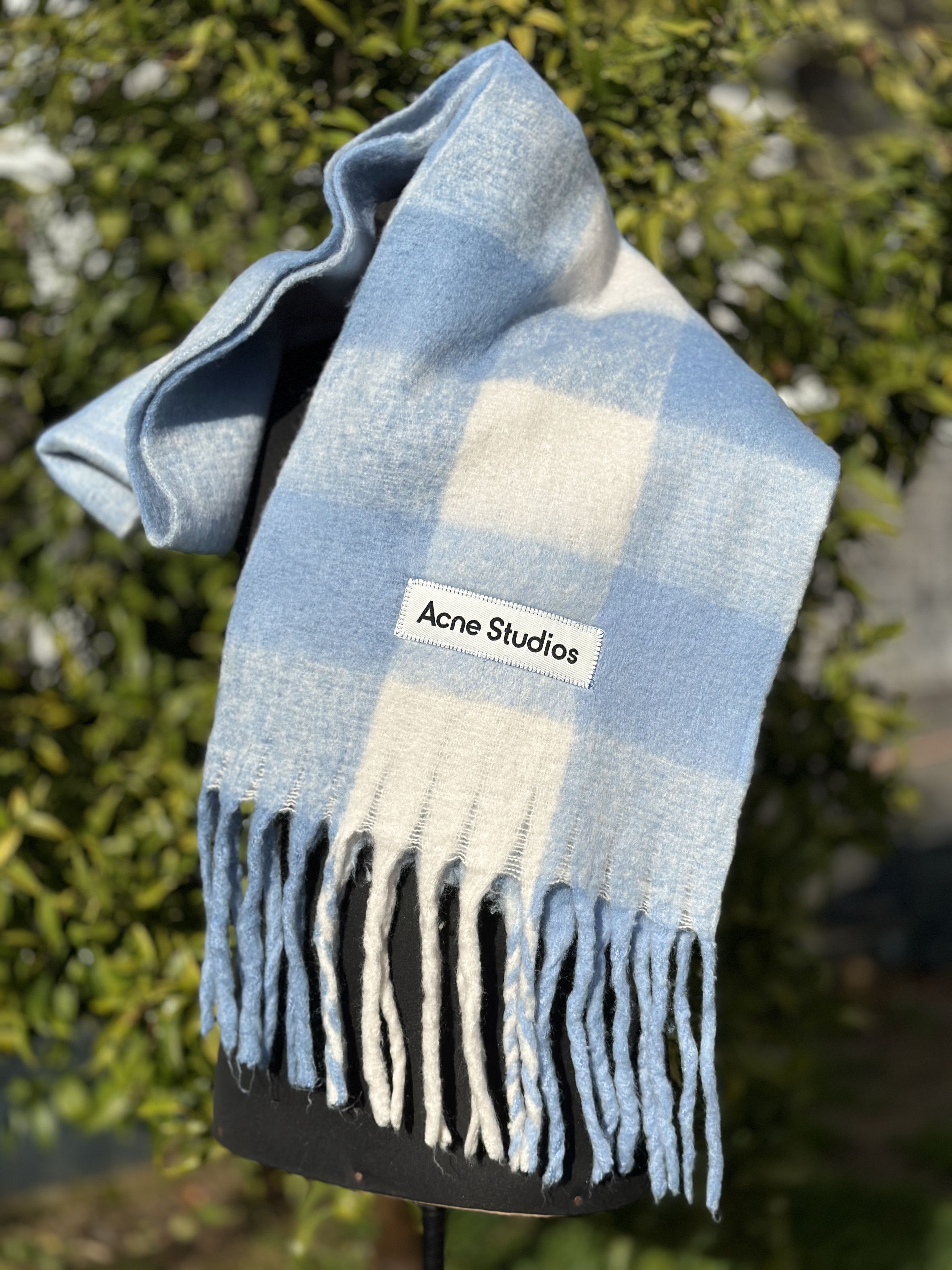 Acne Studios Acne Studios Multicolor Checked Wool Mohair Scarf Unisex Size ONE SIZE - 2 Thumbnail
