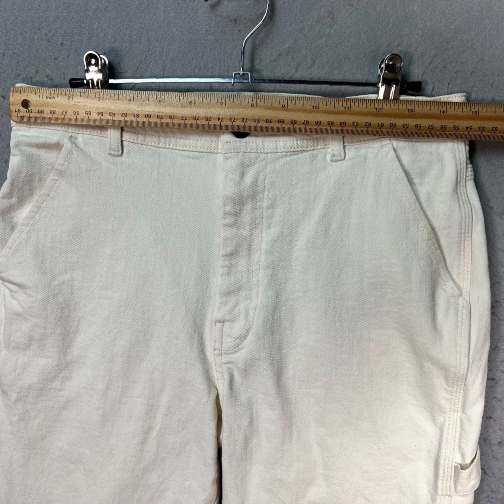 Frame FRAME Womens Jeans Cropped High Rise White Cotton/Denim Carpenter 28 Inseam 23 Regular Size 28 Vintage? No Size 28" / US 6 / IT 42 - 5 Thumbnail