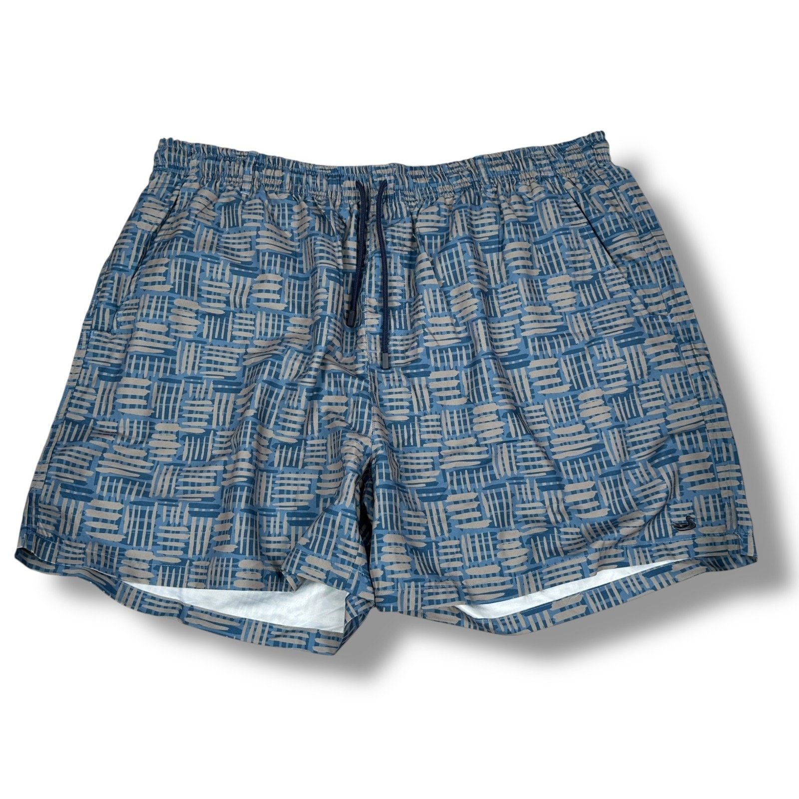 Southern Marsh Southern Marsh Swim Trunks Shorts Men 3X Blue Gray Geometric Size US 44 / EU 60 - 1 Thumbnail