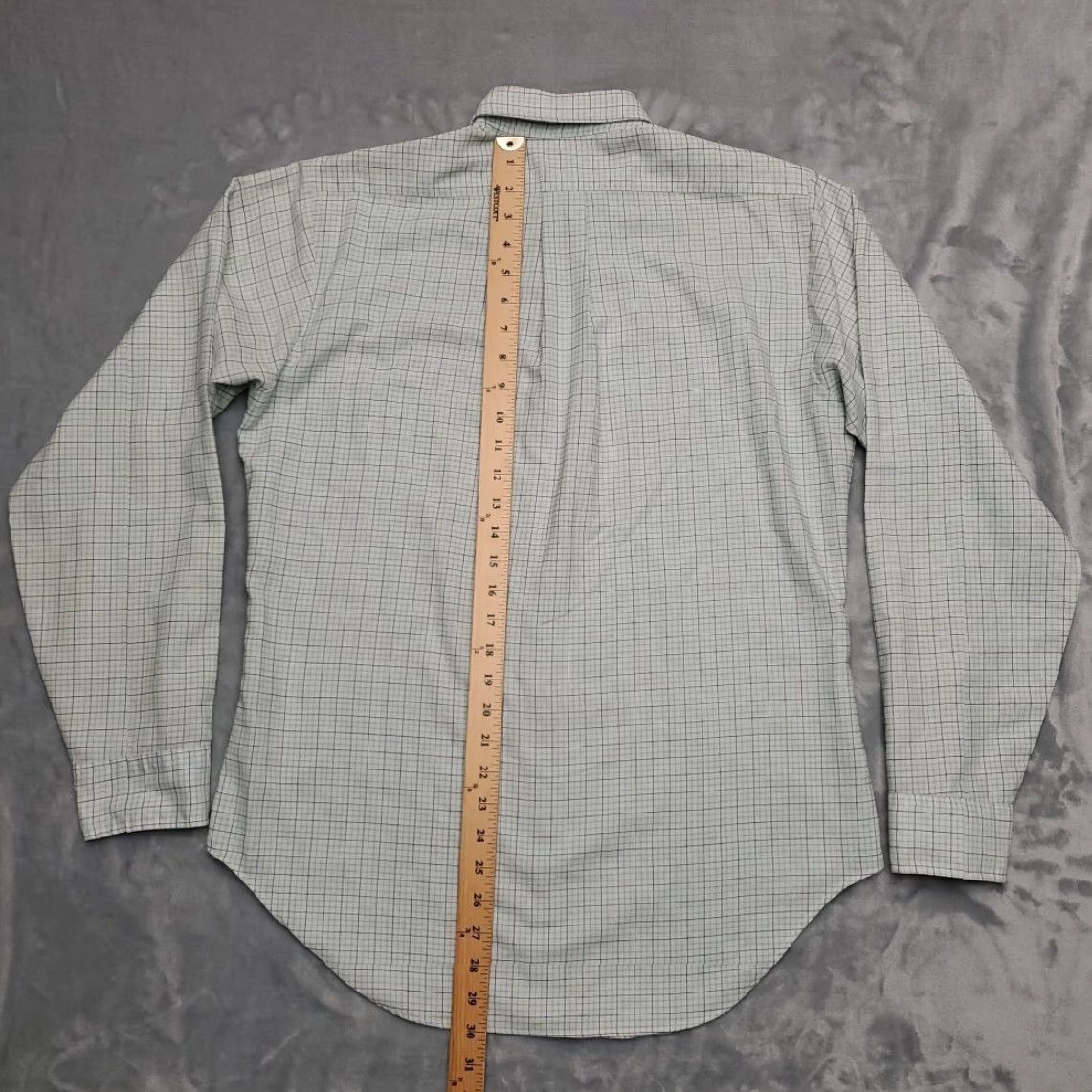 Arrow VINTAGE Arrow Shirt Mens Large Green Check Decton Oxford Tapered Made in USA 60s 70s Size US L / EU 52-54 / 3 - 6 Thumbnail