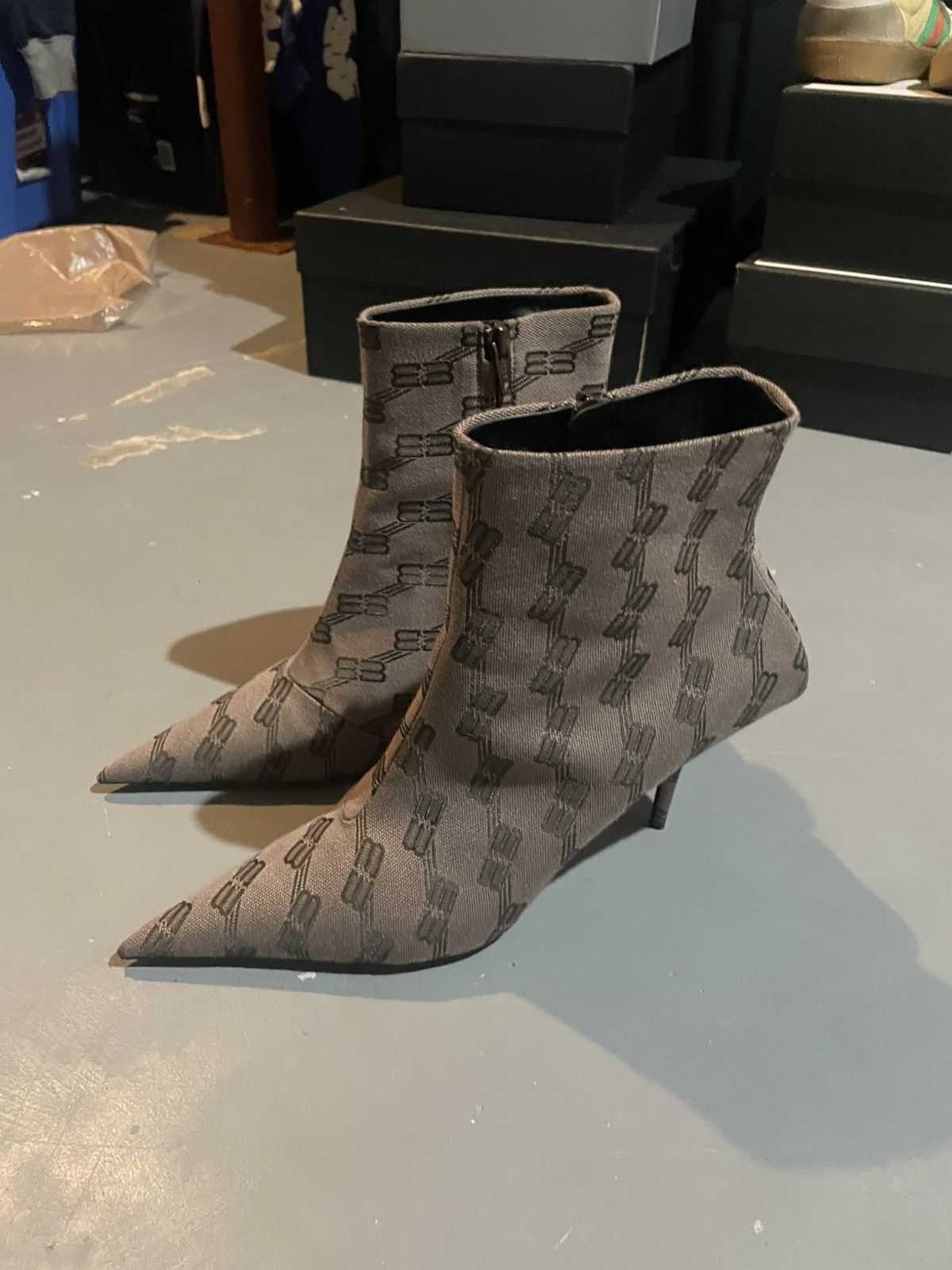 Balenciaga Balenciaga BB Monogram Canvas Knife Sock Boots 40EU Size US 10 / IT 40 - 2 Thumbnail
