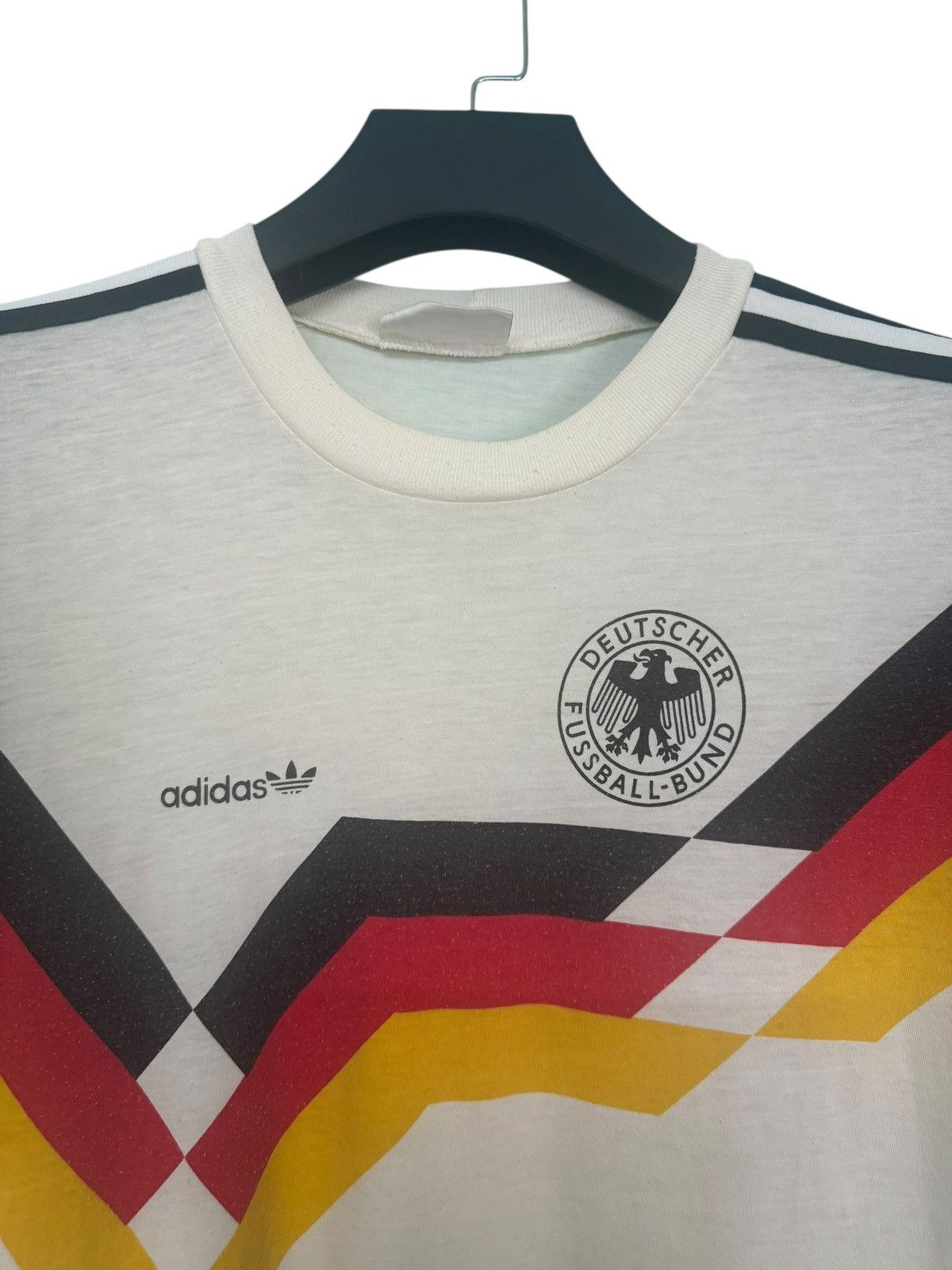 Vintage 💥 VINTAGE 90s ADIDAS GERMANY FOOTBALL TSHIRT Size US L / EU 52-54 / 3 - 4 Thumbnail