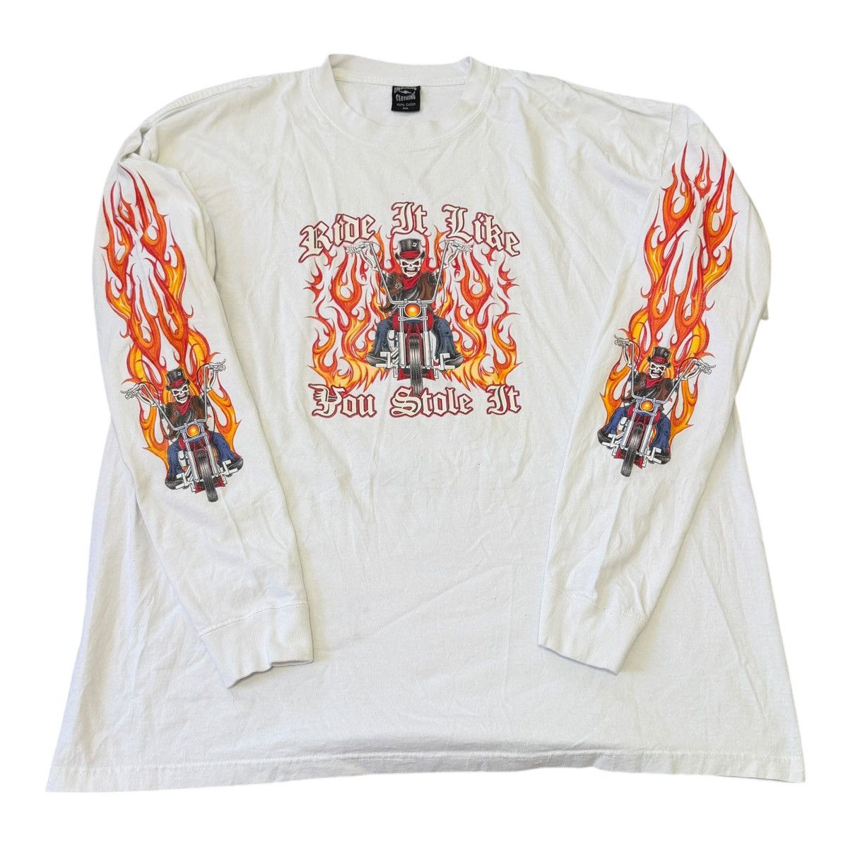 VTG 00s 2000s Choppers Long Sleeve Flames XXXL
