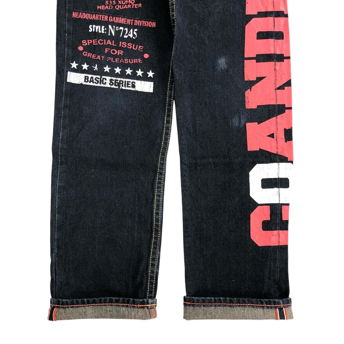 Hysteric Glamour Vintage CoandLu Japan Evisu Style Printed Selvedge Jeans Y2K Size US 27 - 5 Thumbnail