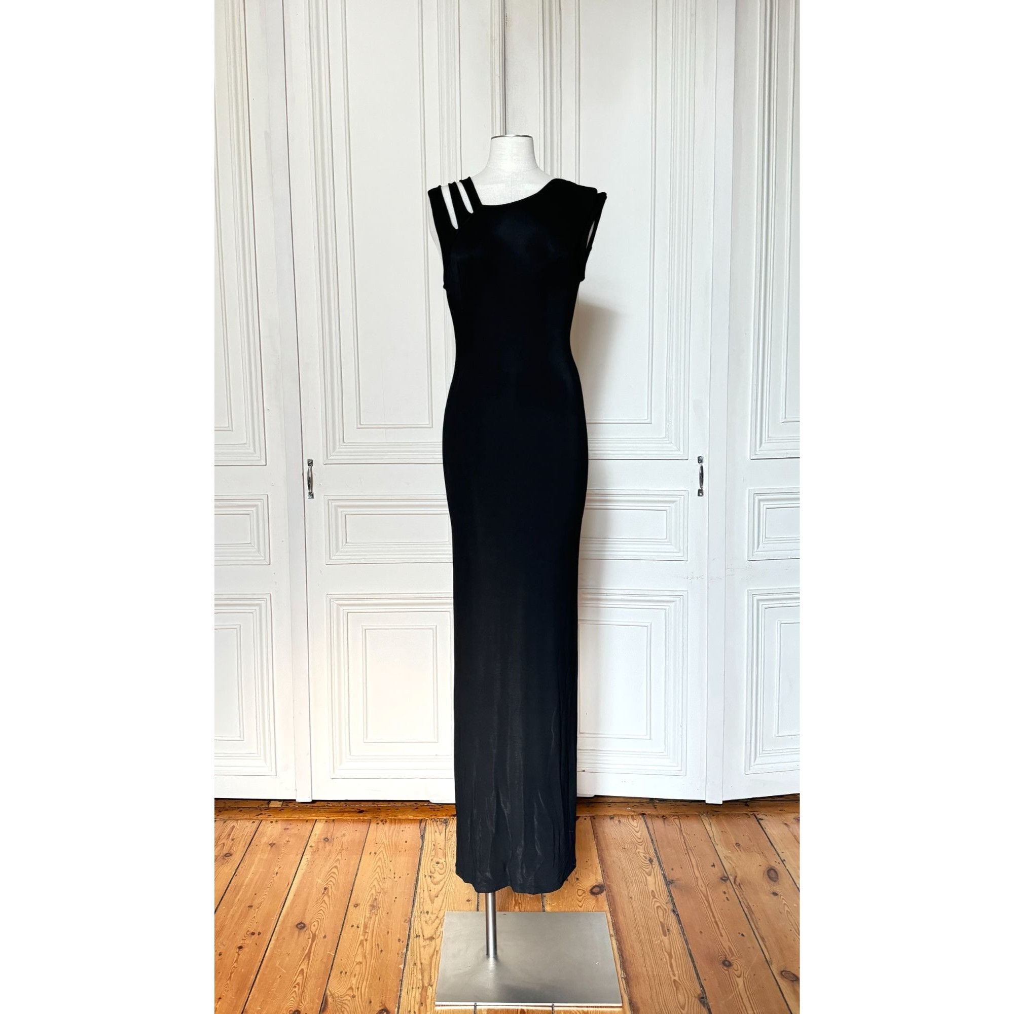 Thierry Mugler SS 2011 Sculptural Open-Back Black Dress Size XS / US 0-2 / IT 36-38 - 1 Thumbnail