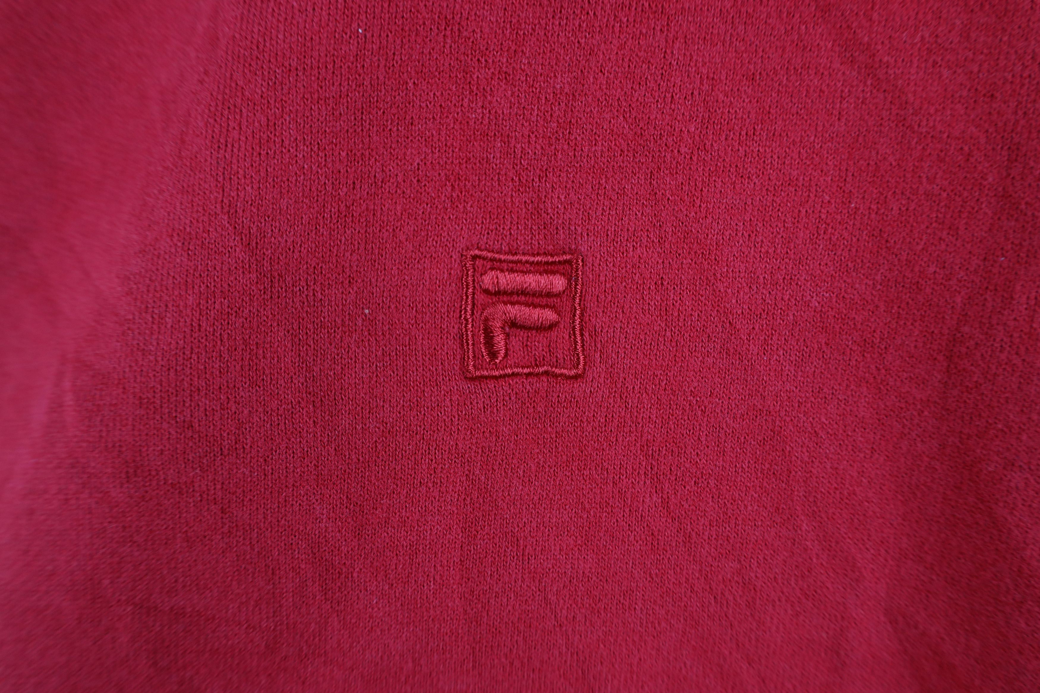 Fila Vintage 90s Fila Classic Logo Crewneck Sweatshirt Red Size US XL / EU 56 / 4 - 4 Thumbnail