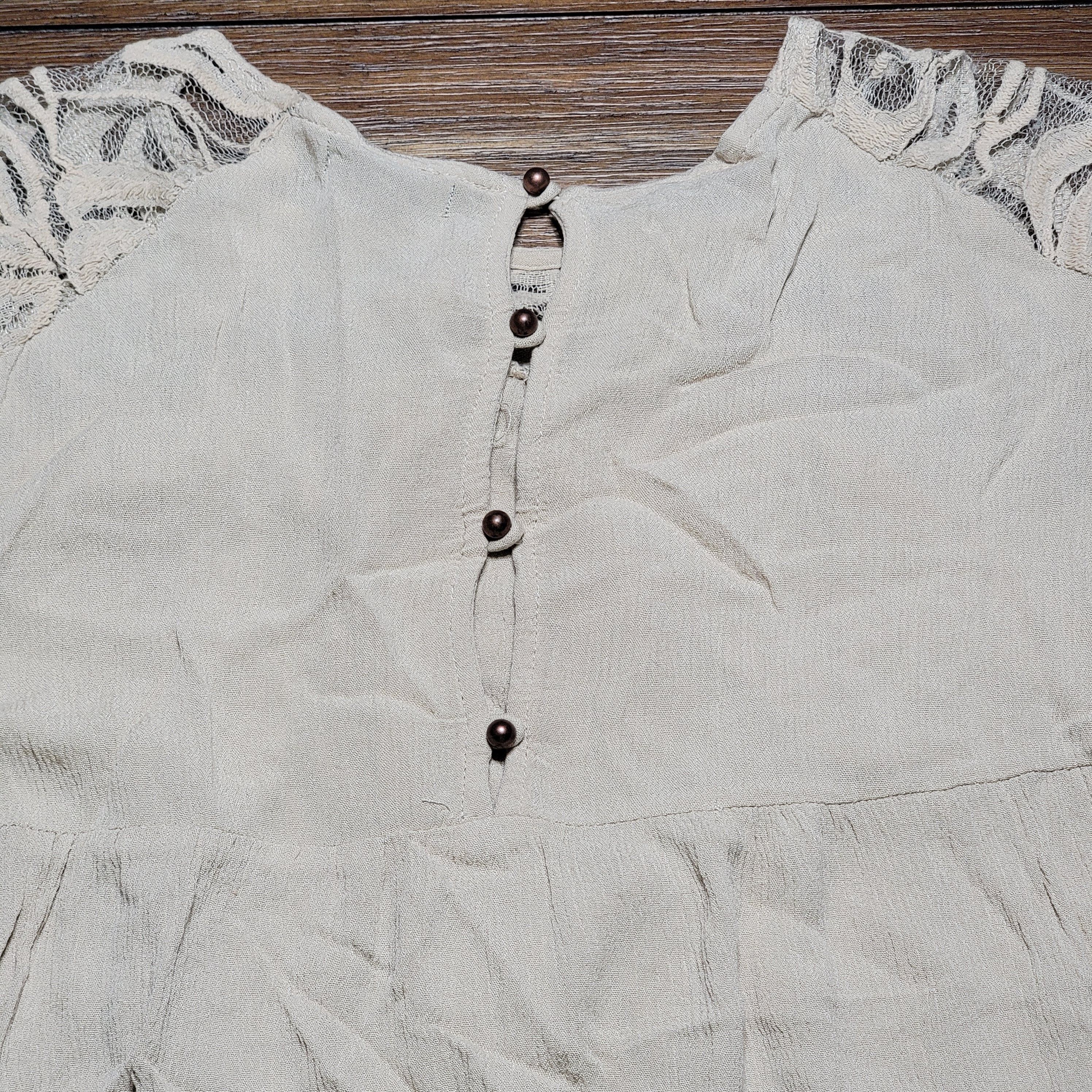 Other Hannah Blouse Light Tan Lace 3 Quarter Sleeve - Size Medium Size M / US 6-8 / IT 42-44 - 4 Thumbnail