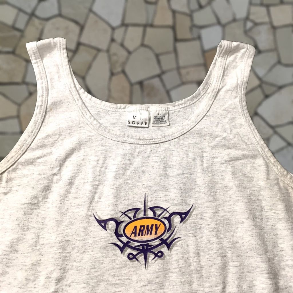 Soffe VINTAGE mj soffe Army Tank Shirt Mens XL Gray Size US XL / EU 56 / 4 - 1 Thumbnail