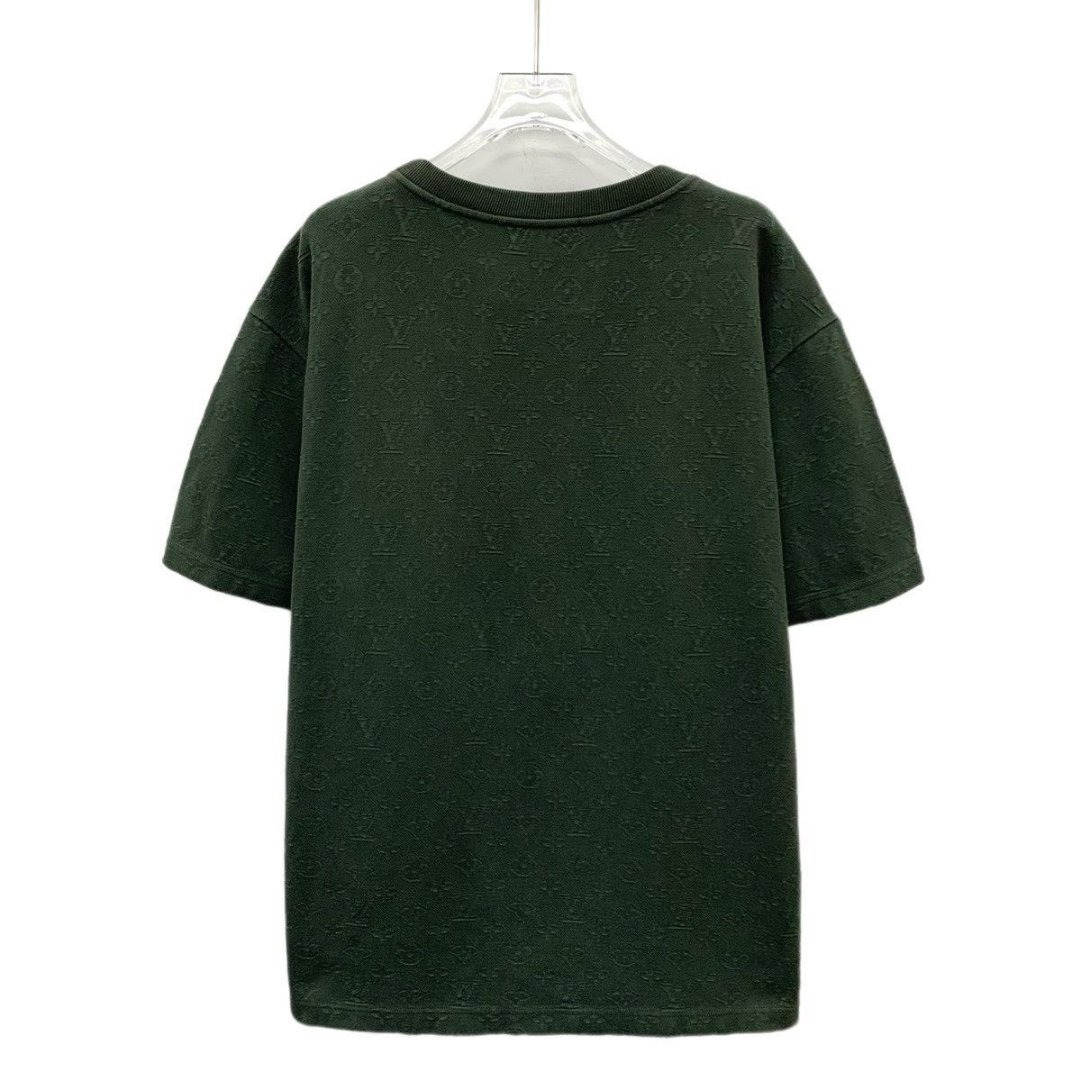 Louis Vuitton Green Short-Sleeve Textured Shirt with Chest Pocket Size US XXL / EU 58 / 5 - 2 Thumbnail