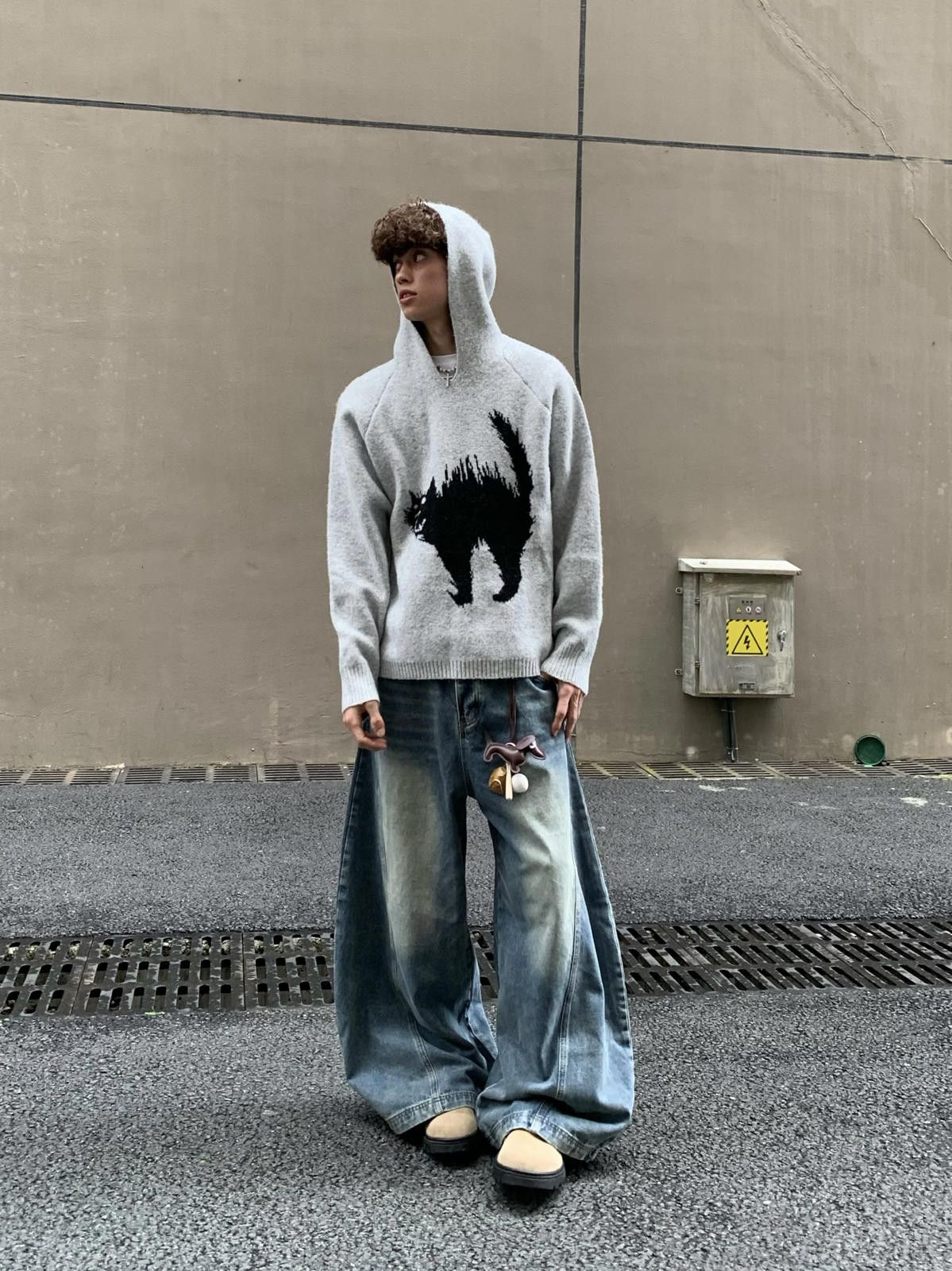 Other Cat Knit Hoodie Size US L / EU 52-54 / 3 - 2 Thumbnail