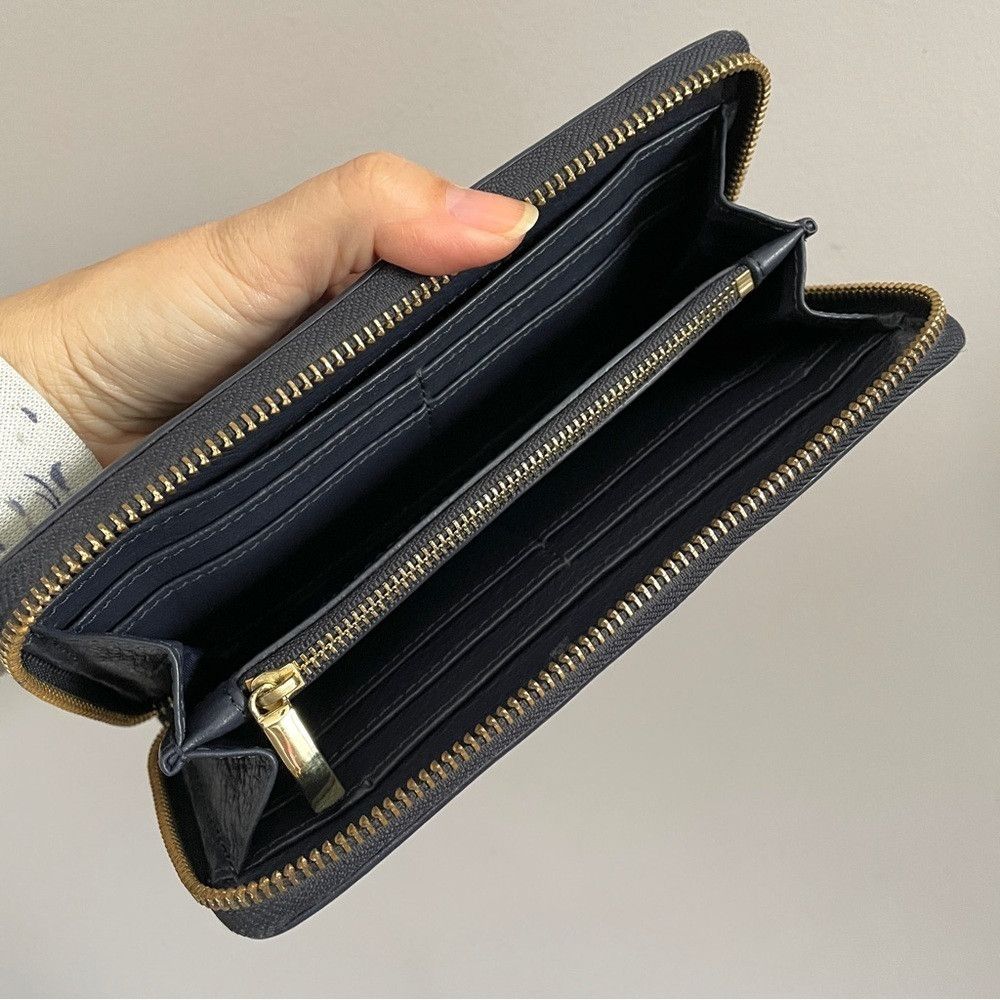 Tory Burch Tory Burch Blue Stacked T Continental Long Wallet Size ONE SIZE - 7 Thumbnail