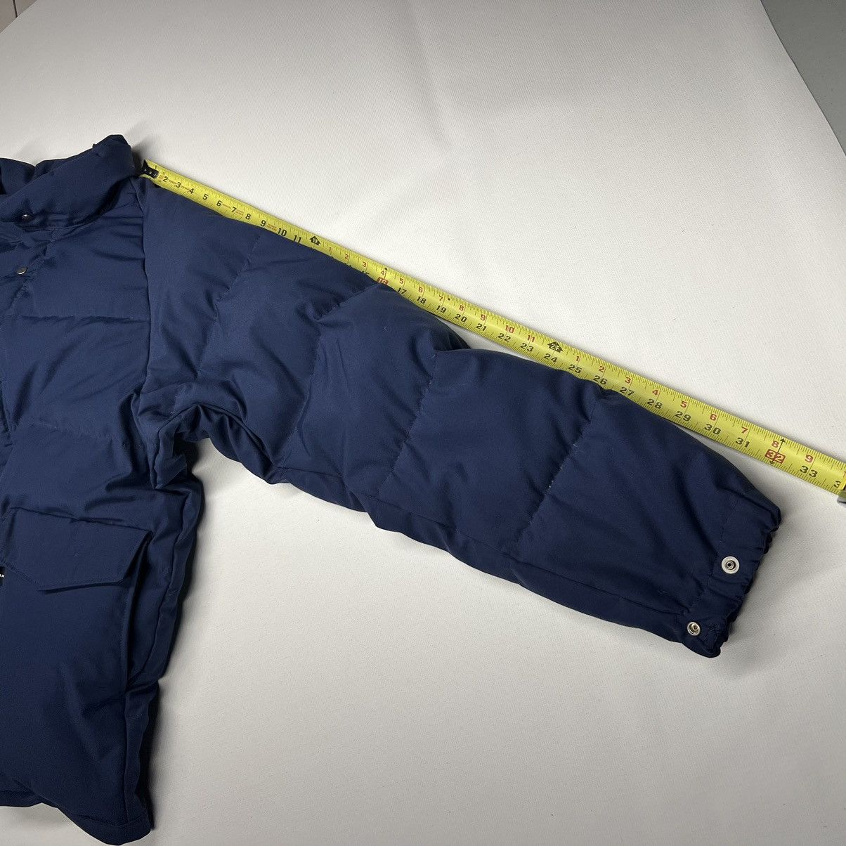 Vintage VTG 10X Down Jacket Blue Puffer Coat Zip Pocket Work Retro Size US XL / EU 56 / 4 - 19 Thumbnail