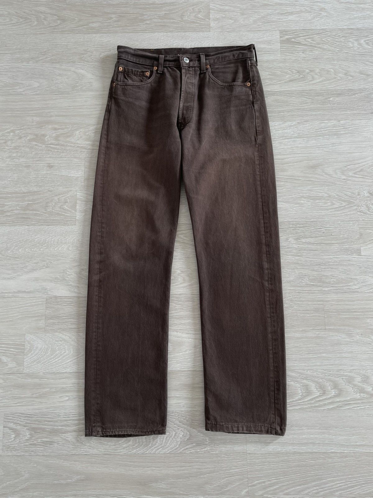 Levi's 90's Vintage Levi's 501 Faded Brown Rare Denim Jeans 32x30 Size US 32 / EU 48 - 1 Thumbnail