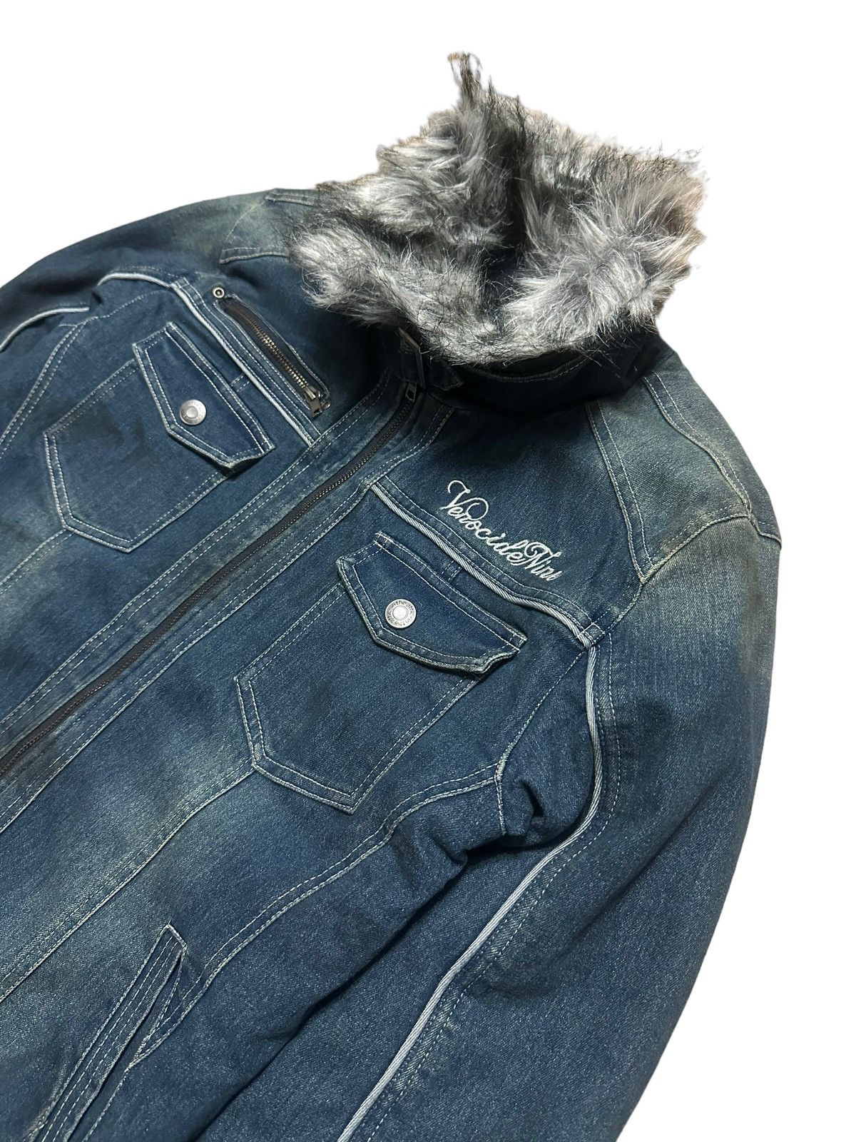 If Six Was Nine In The Attic Homme Made By Imagination Fur Denim Jacket Size US S / EU 44-46 / 1 - 4 Thumbnail
