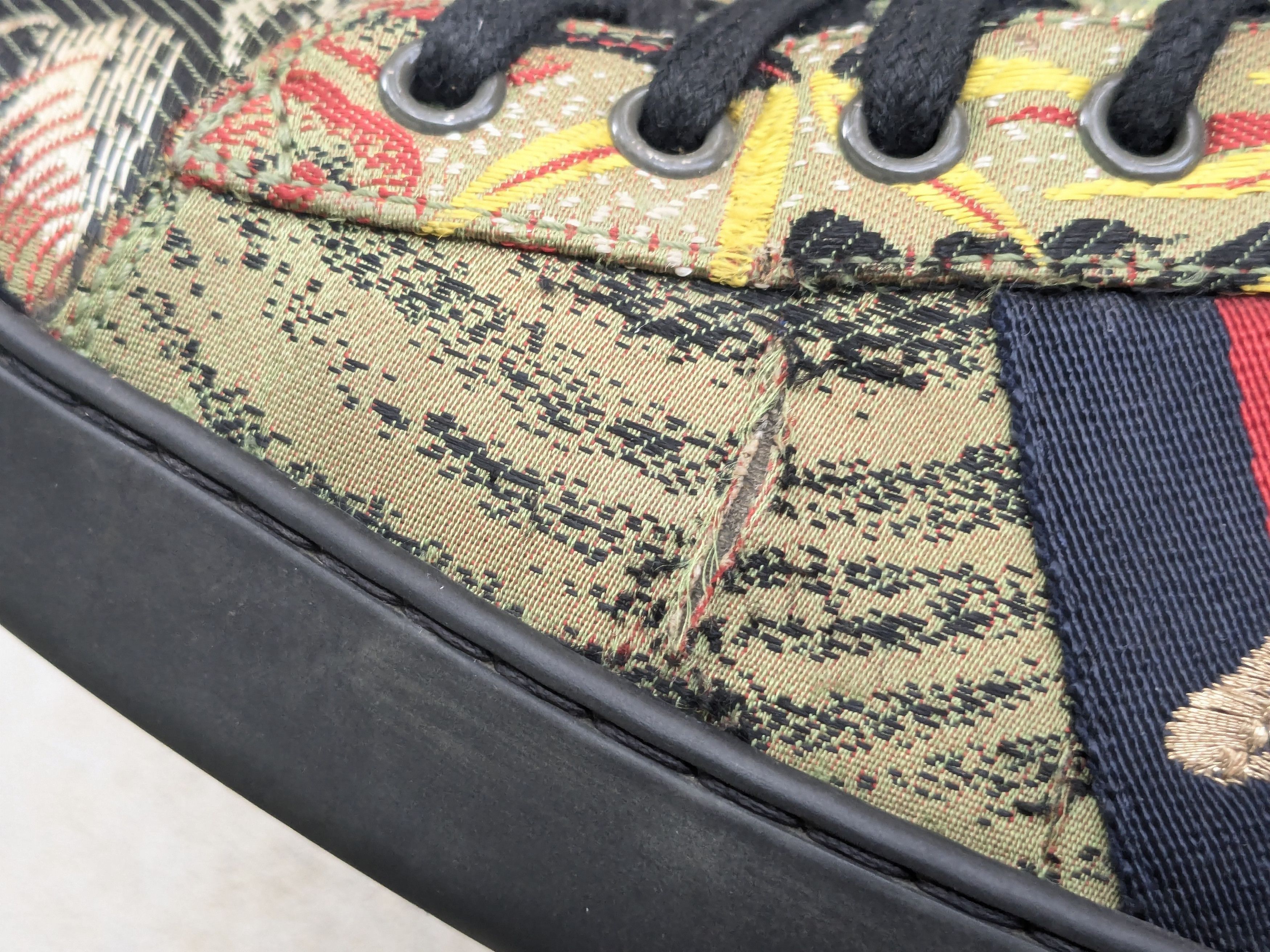 Gucci Gucci Ace Sneakers Silk Jacquard 11 Tiger Size US 11 / EU 44 - 18 Thumbnail