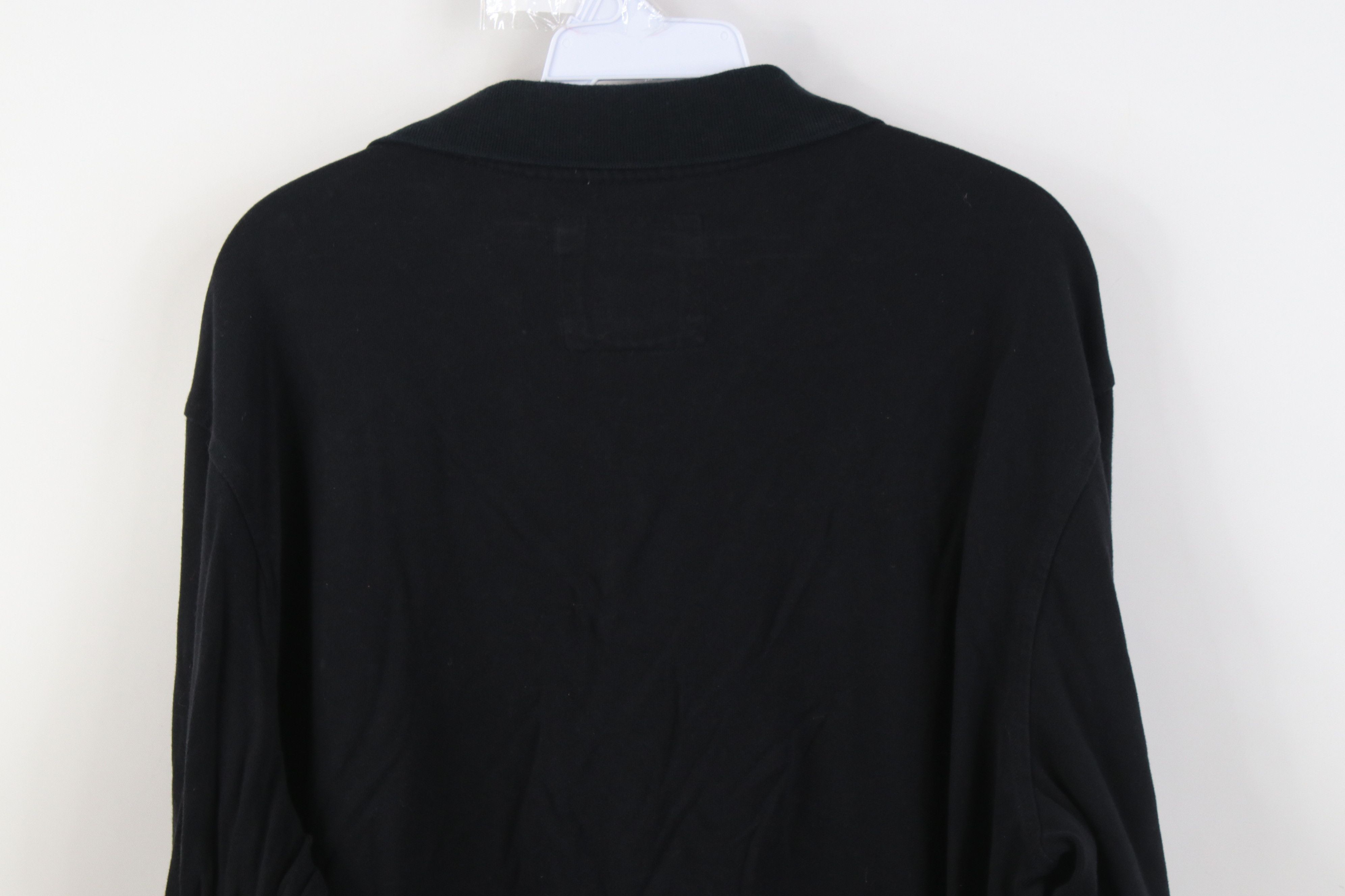 Vintage Vintage 90s Y2K Streetwear Knit Long Sleeve Rugby Polo Black Size US L / EU 52-54 / 3 - 12 Thumbnail