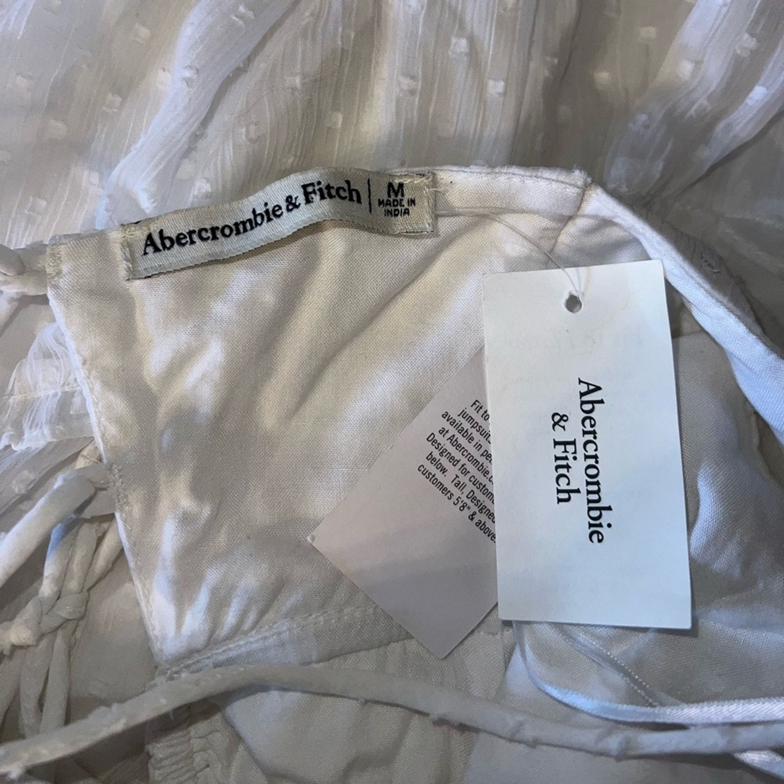 Abercrombie & Fitch Abercrombie & Fitch White Lace Up Mini Dress Size M / US 6-8 / IT 42-44 - 4 Thumbnail