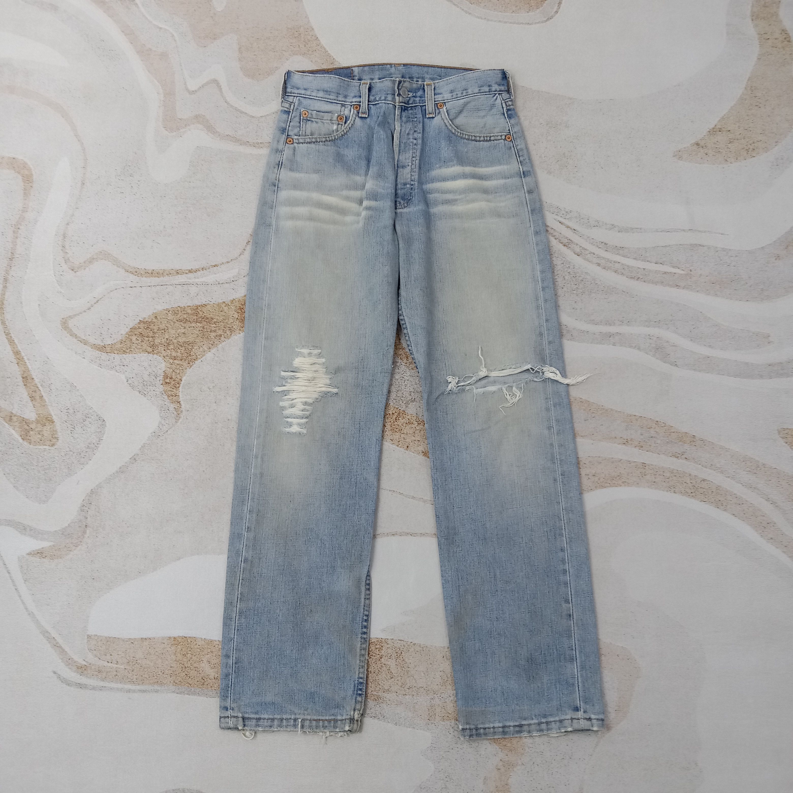 Levi's Levi's 501 American Distressed Style Denim Jeans C228N35 Size US 28 / EU 44 - 1 Thumbnail