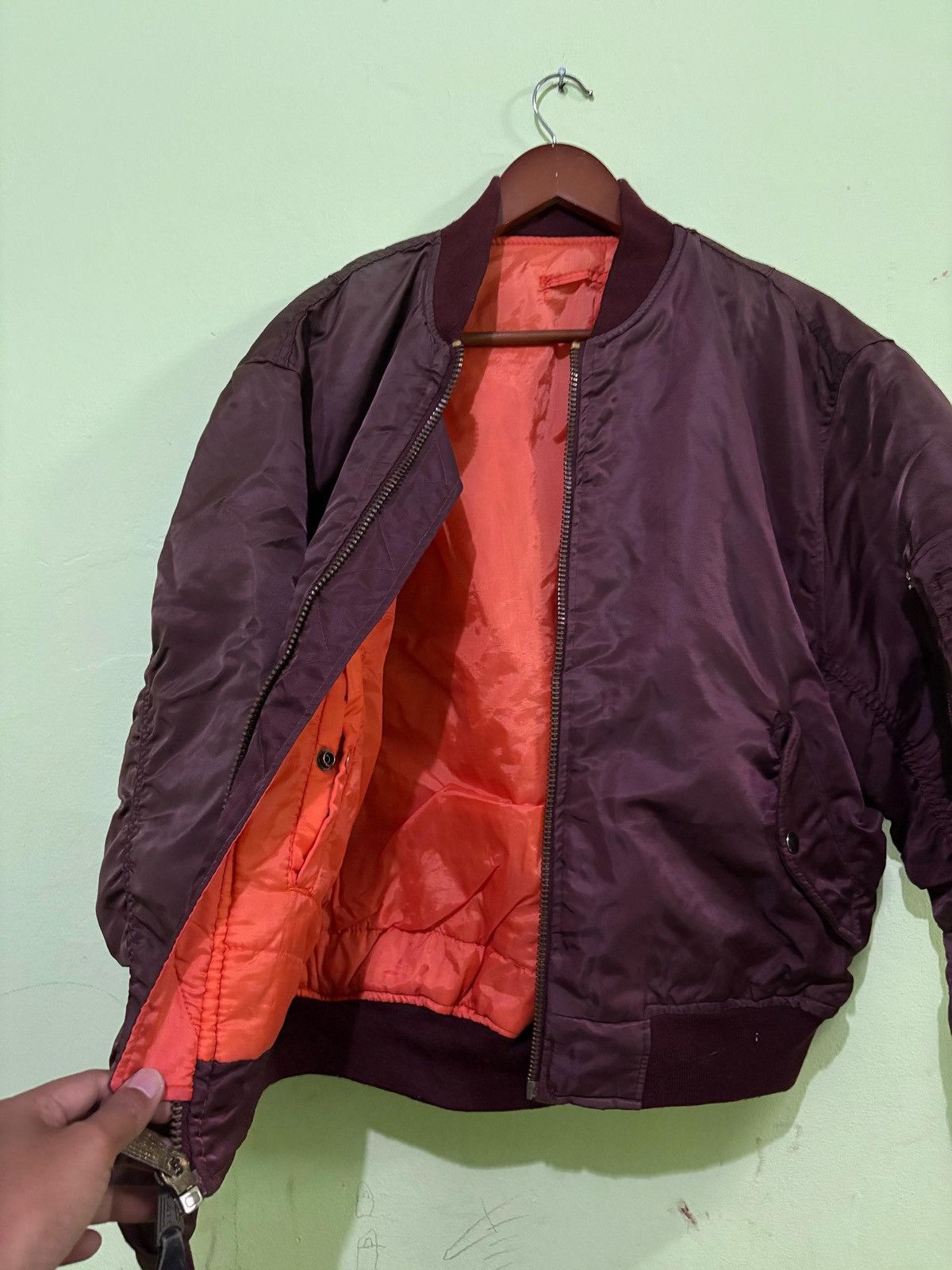 Alpha Industries Vintage Alpha Industries MA-1 Bomber Jacket Flight Jacket Size US L / EU 52-54 / 3 - 4 Thumbnail