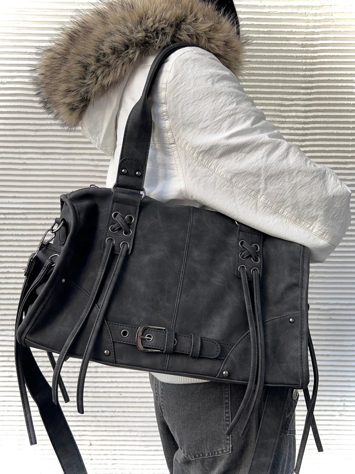 Vintage Distressed Hardware Crossbody Shoulder Bag Size ONE SIZE - 4 Thumbnail