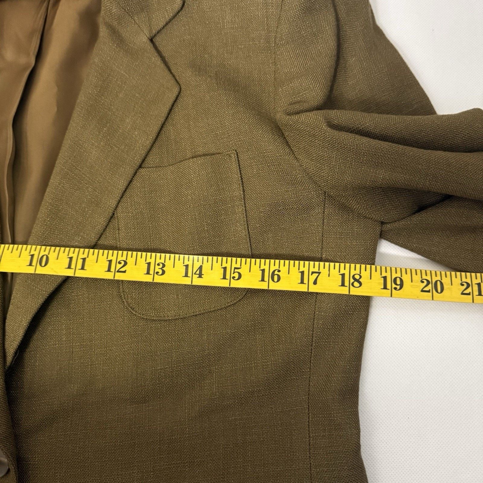 Lands' End Lands’ End Linen Blend Blazer Green Career Office Classic Size M / US 6-8 / IT 42-44 - 5 Thumbnail