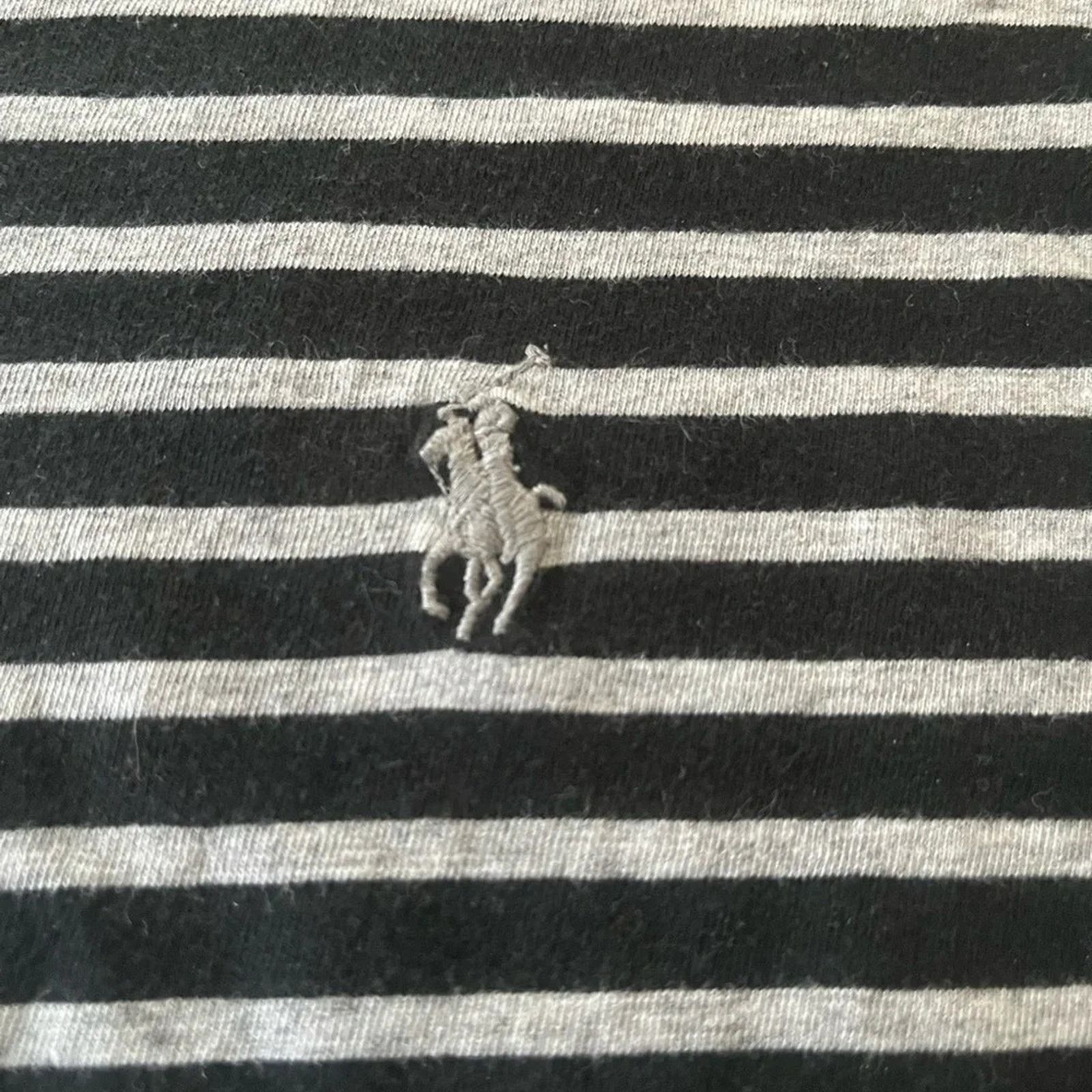 Polo Ralph Lauren Polo Ralph Lauren black/grey striped blue label tee, Large Size US L / EU 52-54 / 3 - 3 Thumbnail