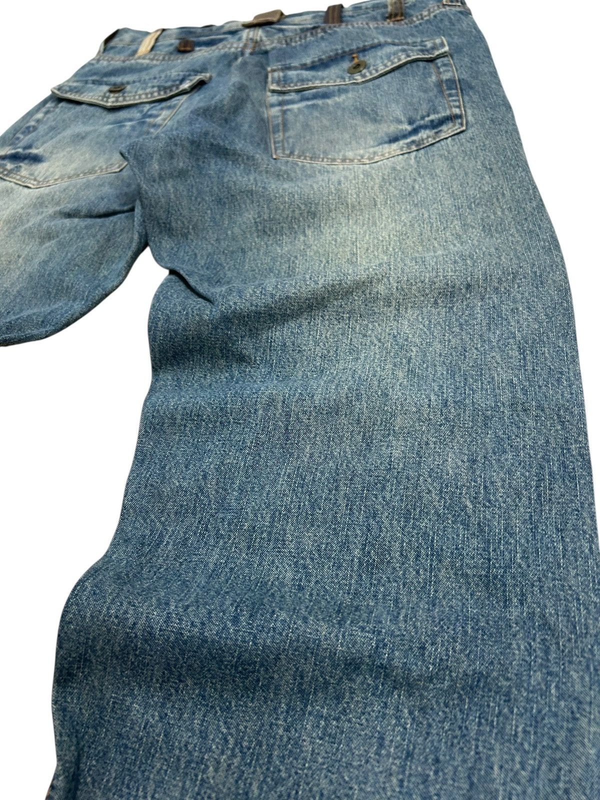 GOSTAR DE FUGA Strange Heaven Double Waist Clawn Mark Whisker Light Washed Size US 30 / EU 46 - 14 Thumbnail