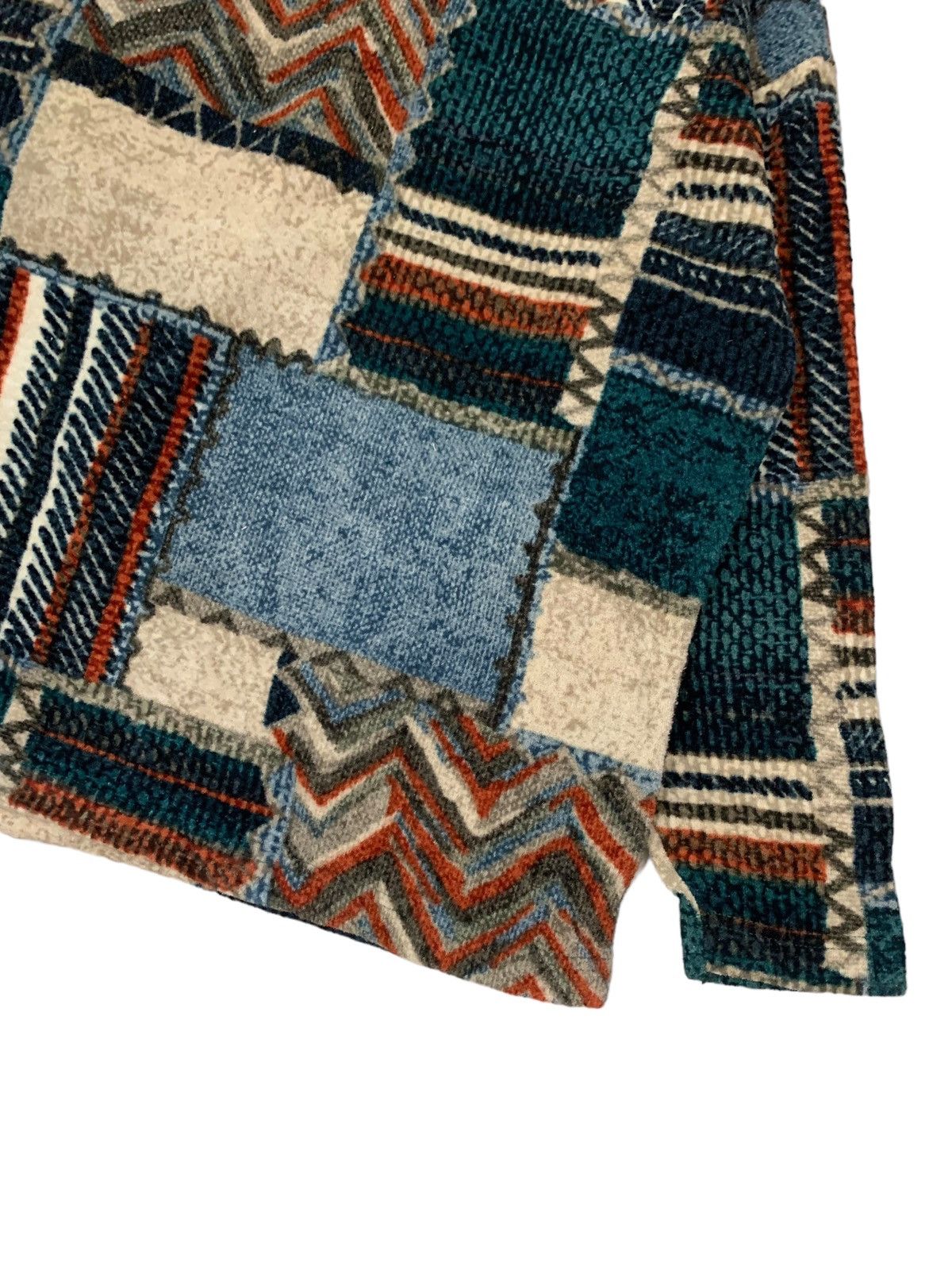 Vintage 🇮🇹Vintage Compass Card Patchwork Wool Half Button Sweater Size US M / EU 48-50 / 2 - 7 Thumbnail