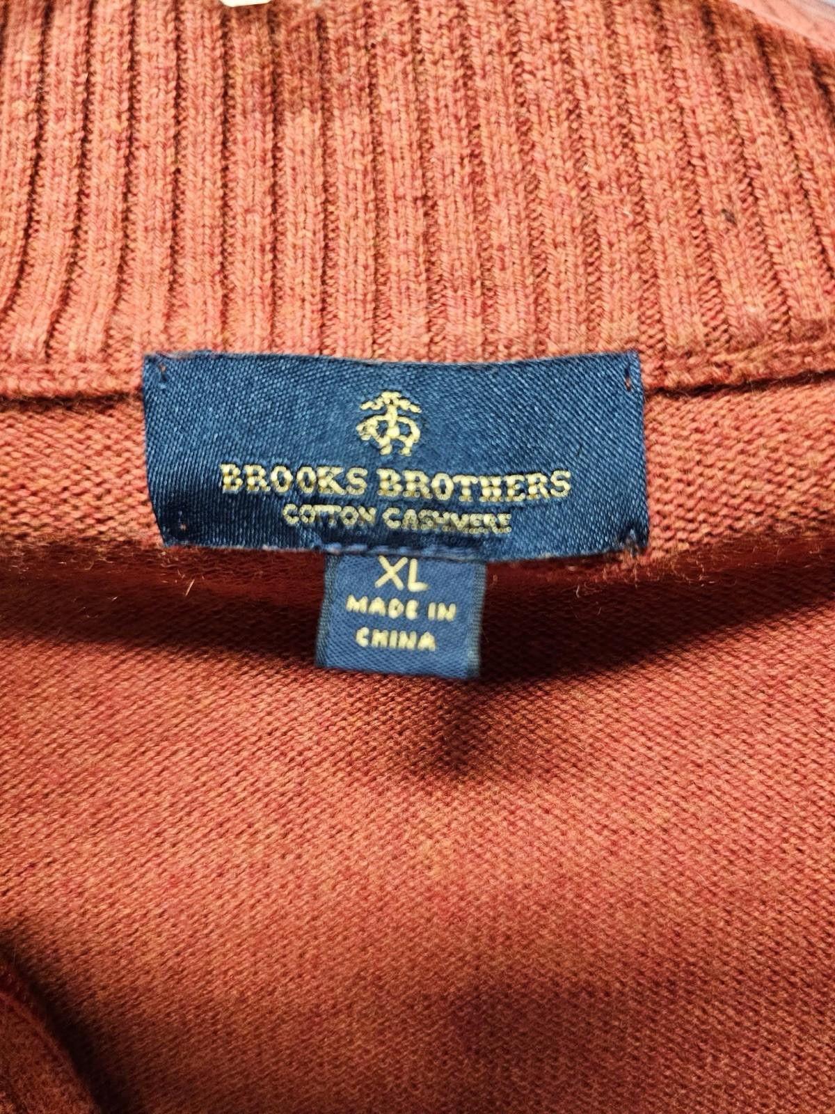 Brooks Brothers Brooks Brothers 1/4 Zip Sweater Men's XL Cotton & Cashmere Size US XL / EU 56 / 4 - 5 Thumbnail