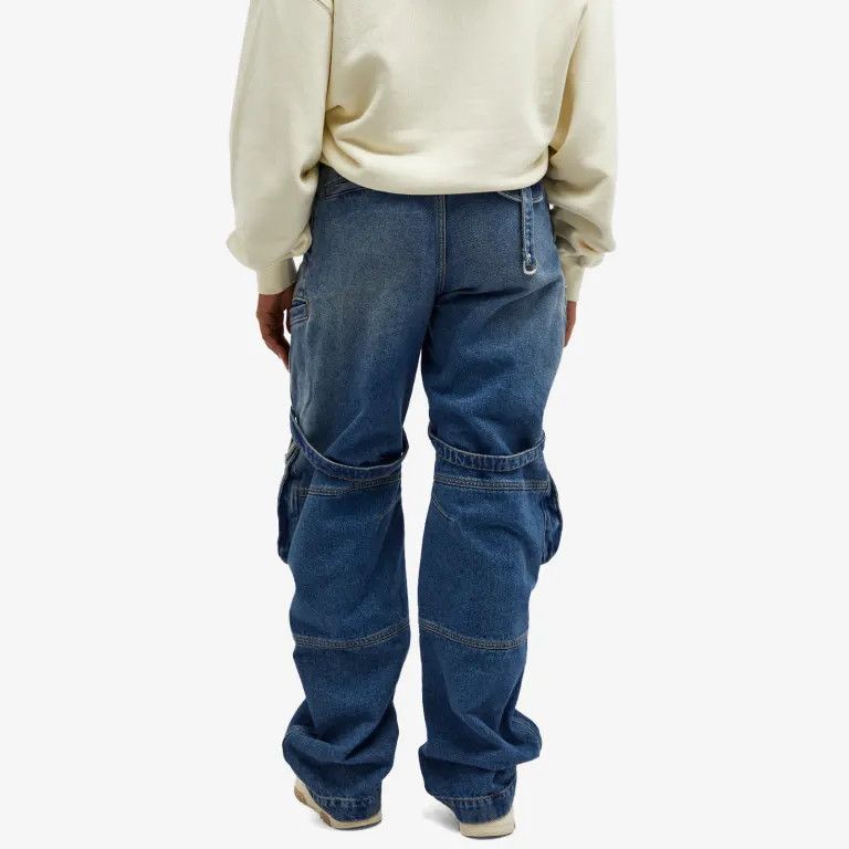 Off-White o1s22i1n0824 Cargo Harness Jeans in Blue Size 27" / US 4 / IT 40 - 3 Thumbnail