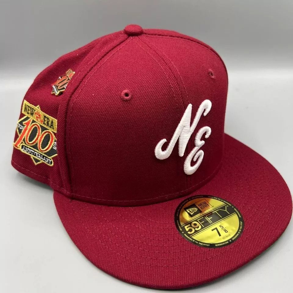 New Era New Era Logo Hat Men 7 5/8 Retro 100 Anniversary Fitted Cap Size ONE SIZE - 3 Thumbnail