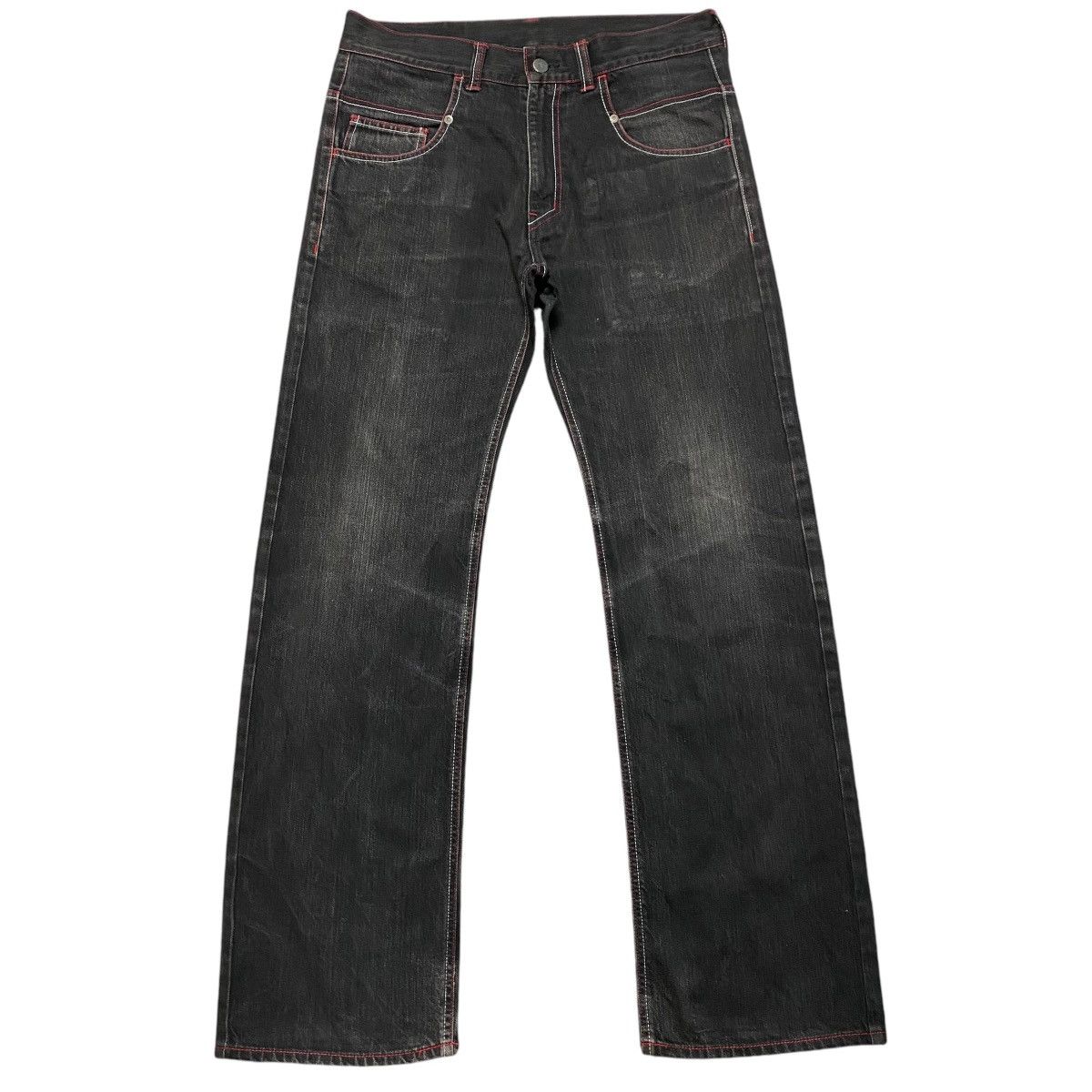 FTC Ftc Black Denim Jeans Red Stitch Size US 34 / EU 50 - 2 Thumbnail