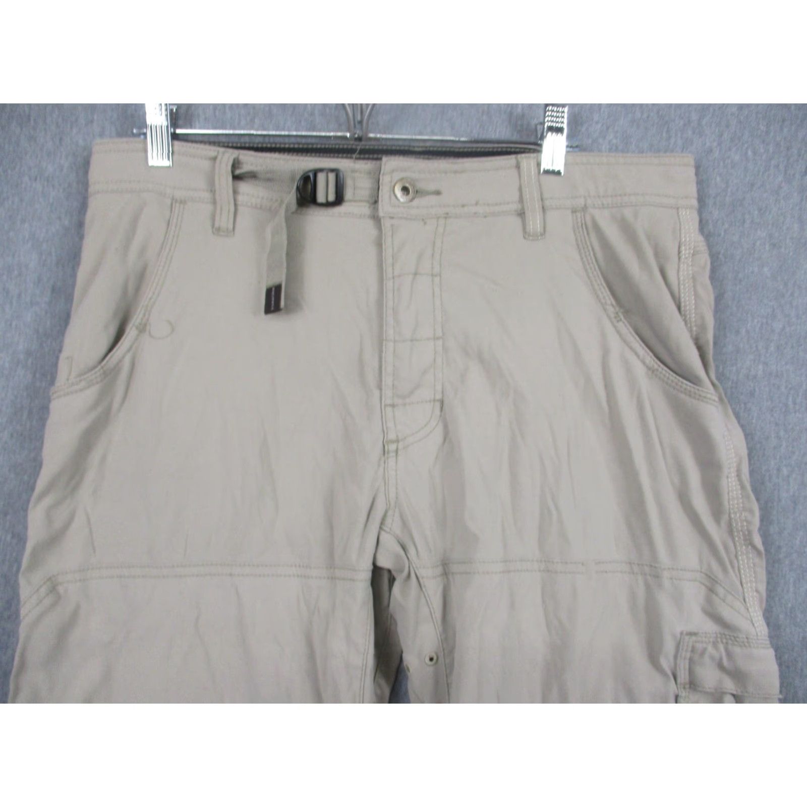 Prana PrAna Pants Mens 30x30 Beige Cargo Nylon Stretch Quick Dry Outdoor Travel Size US 30 / EU 46 - 2 Thumbnail