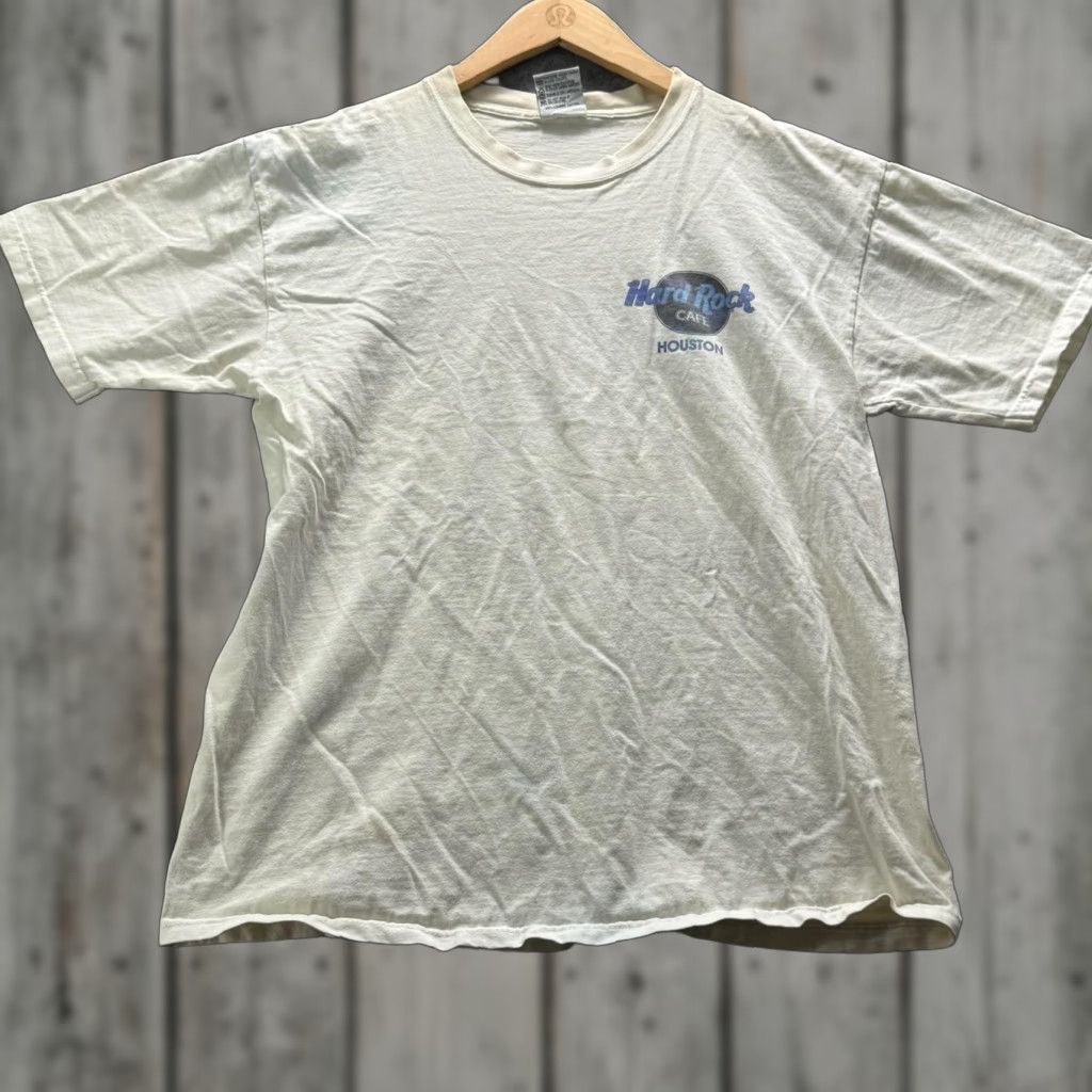 Hard Rock Cafe VTG Hard Rock Cafe Shirt Mens L White Houston Graphic Tee Crewneck Cotton Shirt Mens L White Houston Logo Crewneck Short Sleeve Graphic Tee Size US L / EU 52-54 / 3 - 1 Thumbnail