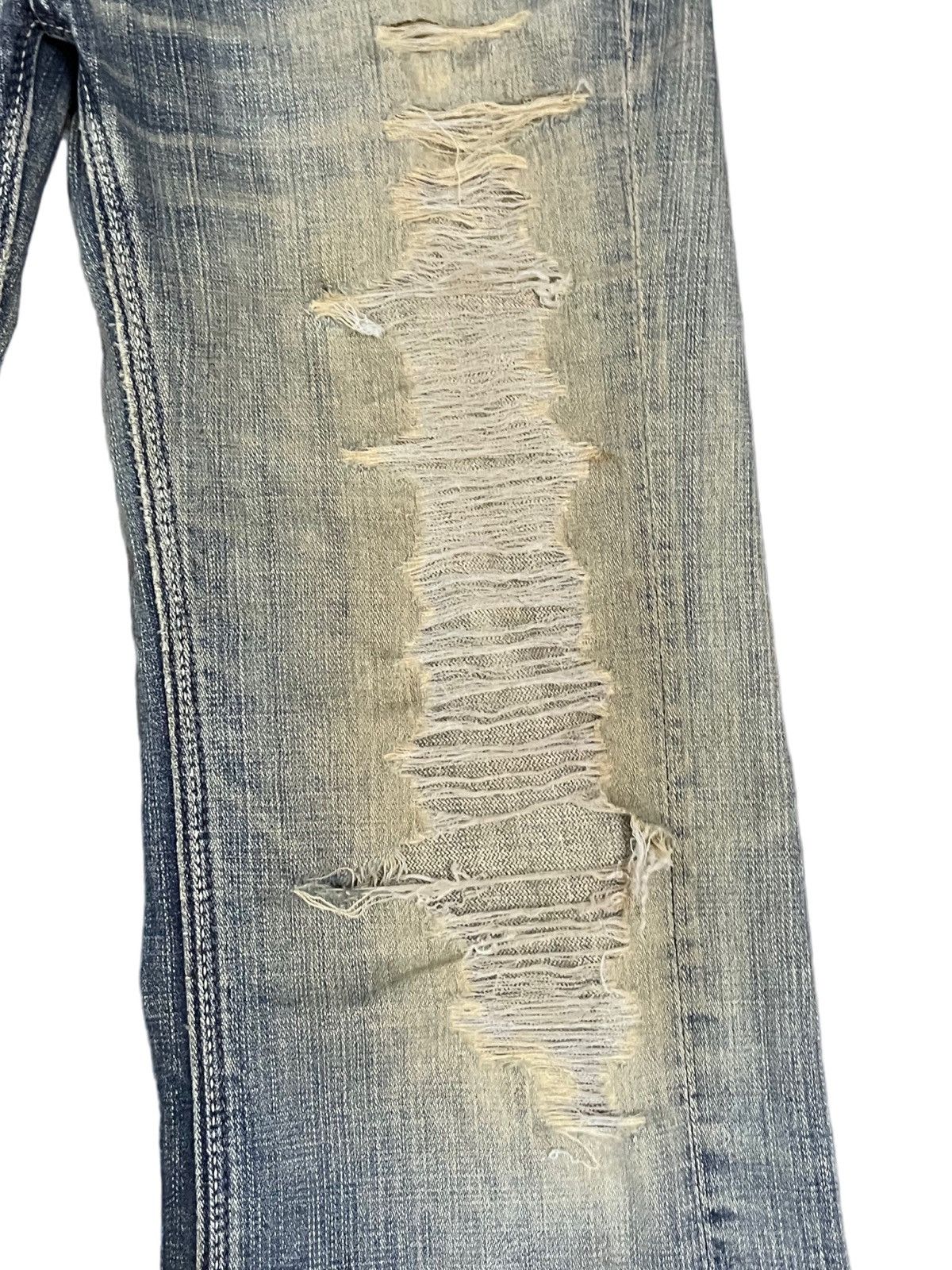 14th Addiction Vintage Denim Craft Flare Mudwash Ripped Distressed Denim Size US 31 - 6 Thumbnail