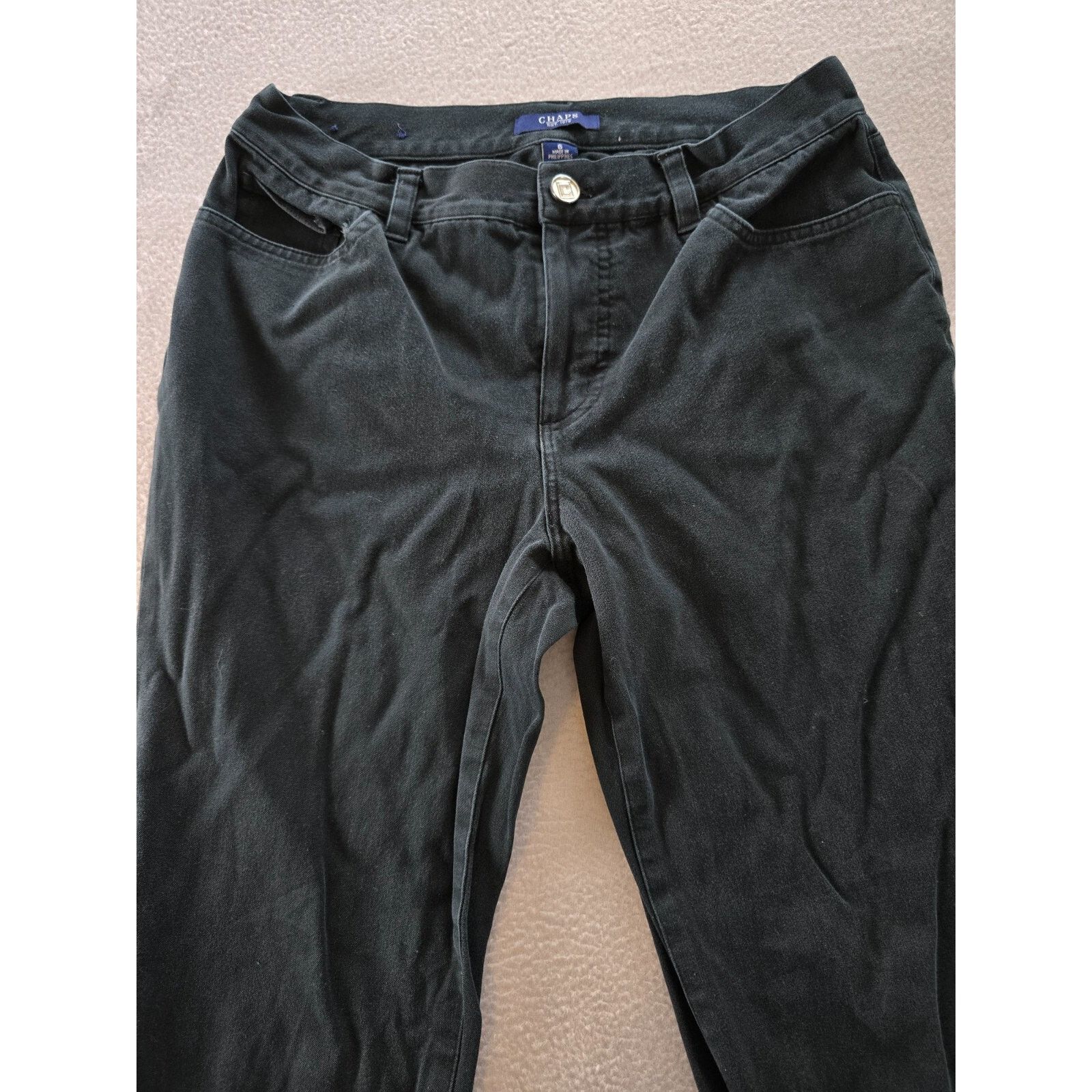 Chaps Chaps Jeans Womens Size 6 Black Denim Stretch Reg Straight Size 28" / US 6 / IT 42 - 2 Thumbnail