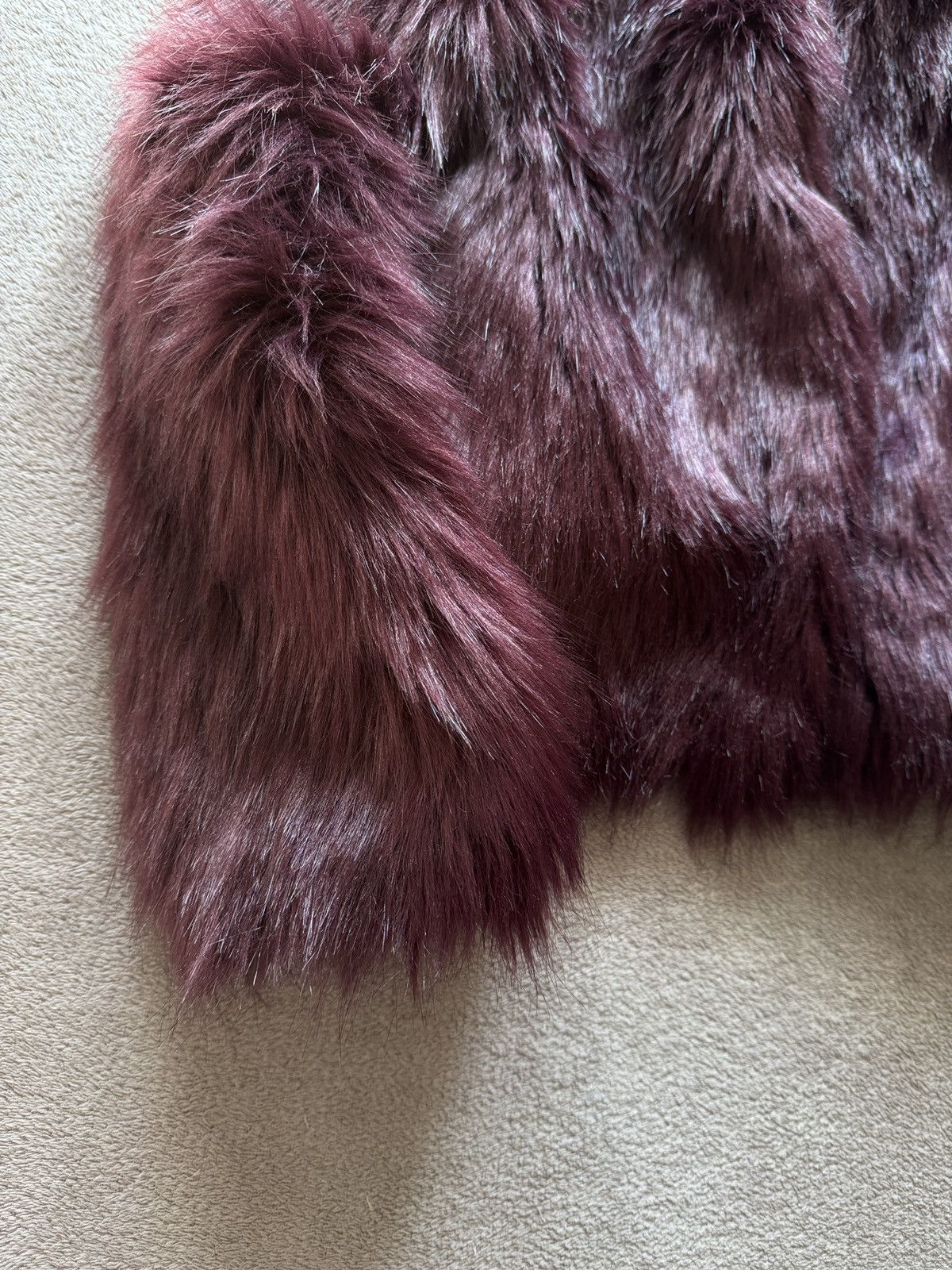 Hysteric Glamour Y2K H&M Burgundy Faux Fur Coat Jacket Hysteric if6was9 vibe Size US S / EU 44-46 / 1 - 5 Thumbnail