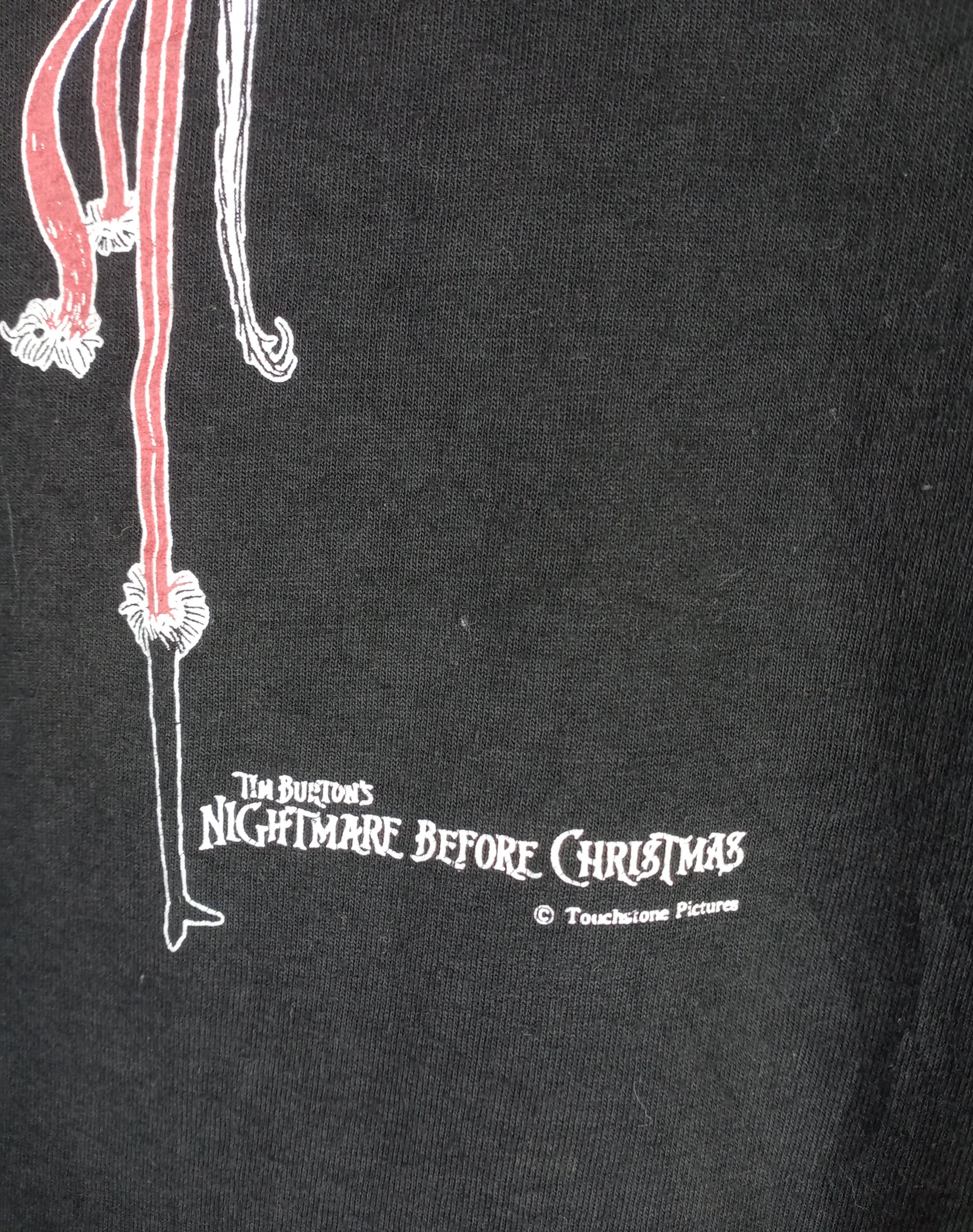 Expert Horror × Vintage Vintage 90s Tim Burton's Nightmare Before Christmas Tshirt Size US M / EU 48-50 / 2 - 4 Thumbnail