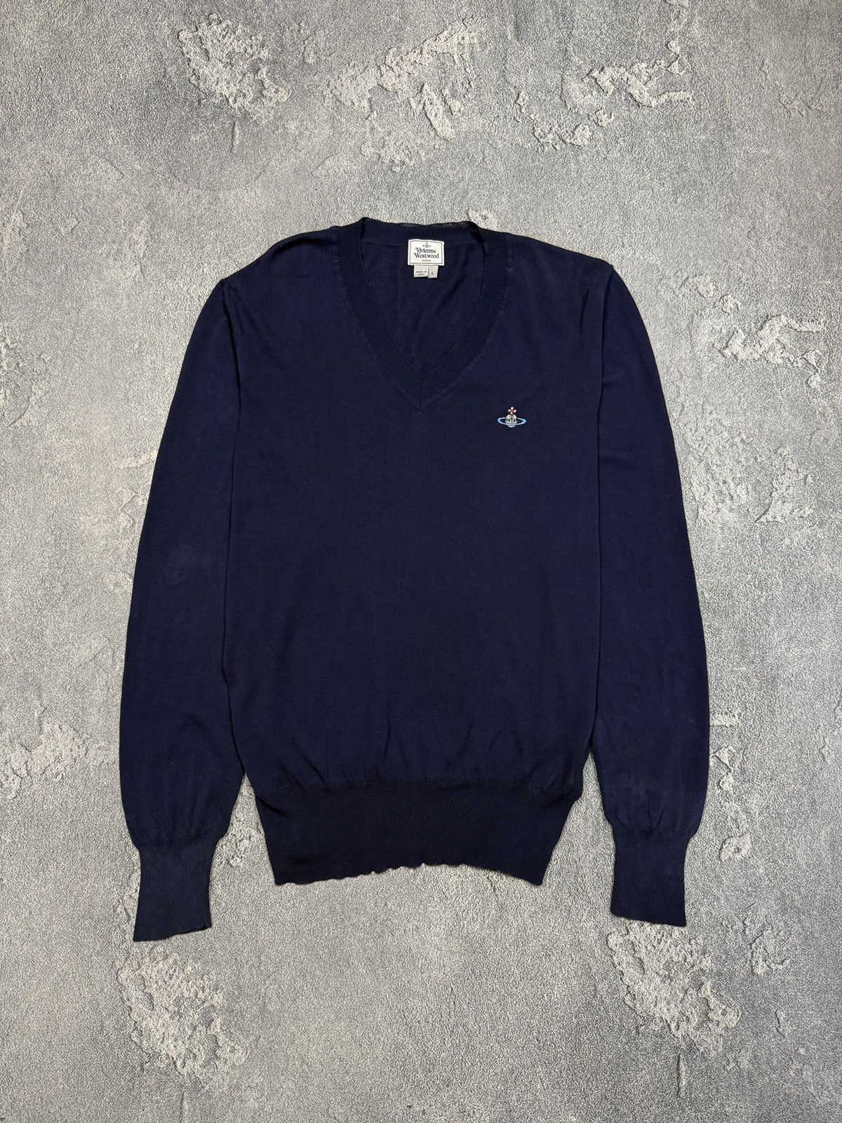 Vivienne Westwood Vivienne Westwood V Neck Sweater Cardigan Pullover Size US L / EU 52-54 / 3 - 1 Thumbnail