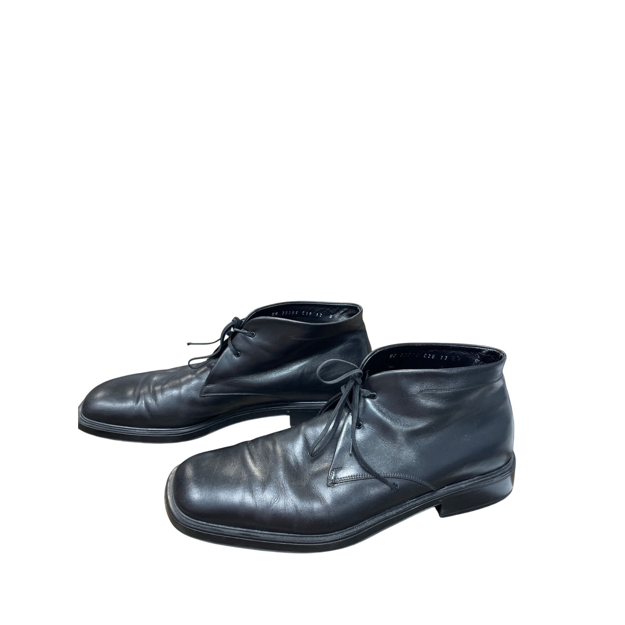 Salvatore Ferragamo Salvatore Ferragamo Mens Italian Black Leather Chukka Boots Size US 12 / EU 45 - 3 Thumbnail