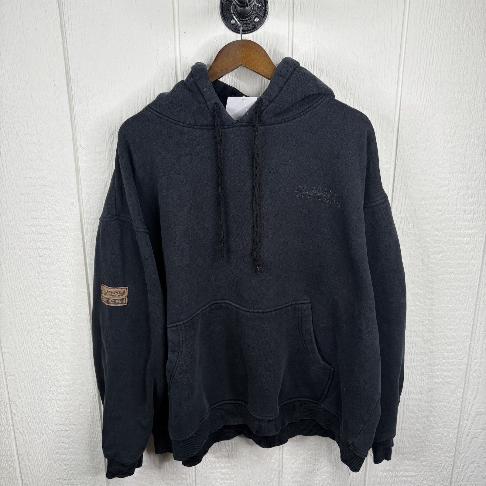 Southpole Vintage Y2K Embroidered South Pole Black Hoodie Size X-Large Size US XL / EU 56 / 4 - 1 Thumbnail