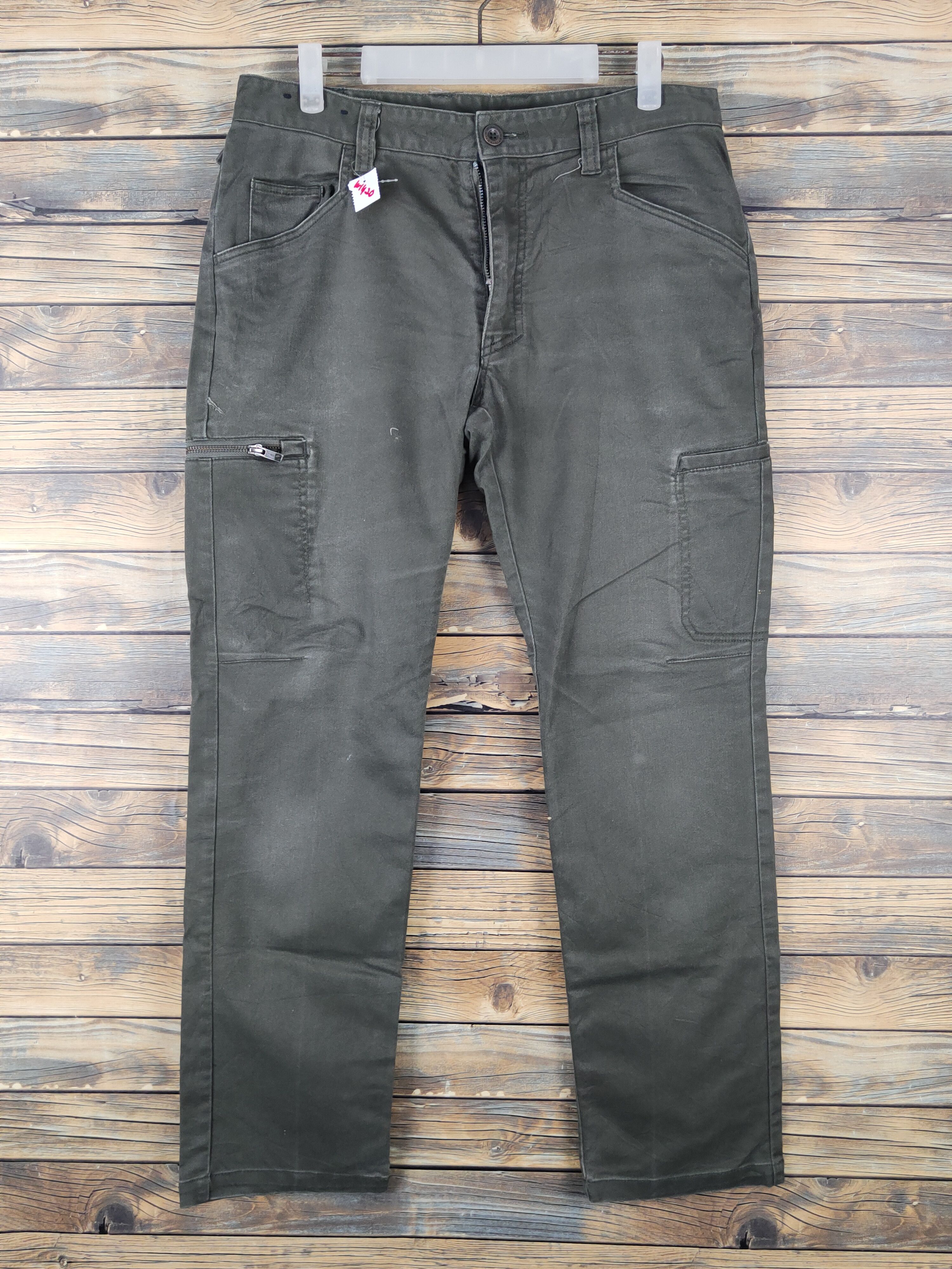 Japanese Brand Fine Assist Olive Multipocket Tactical Cargo Pants #W1420 Size US 32 / EU 48 - 1 Thumbnail